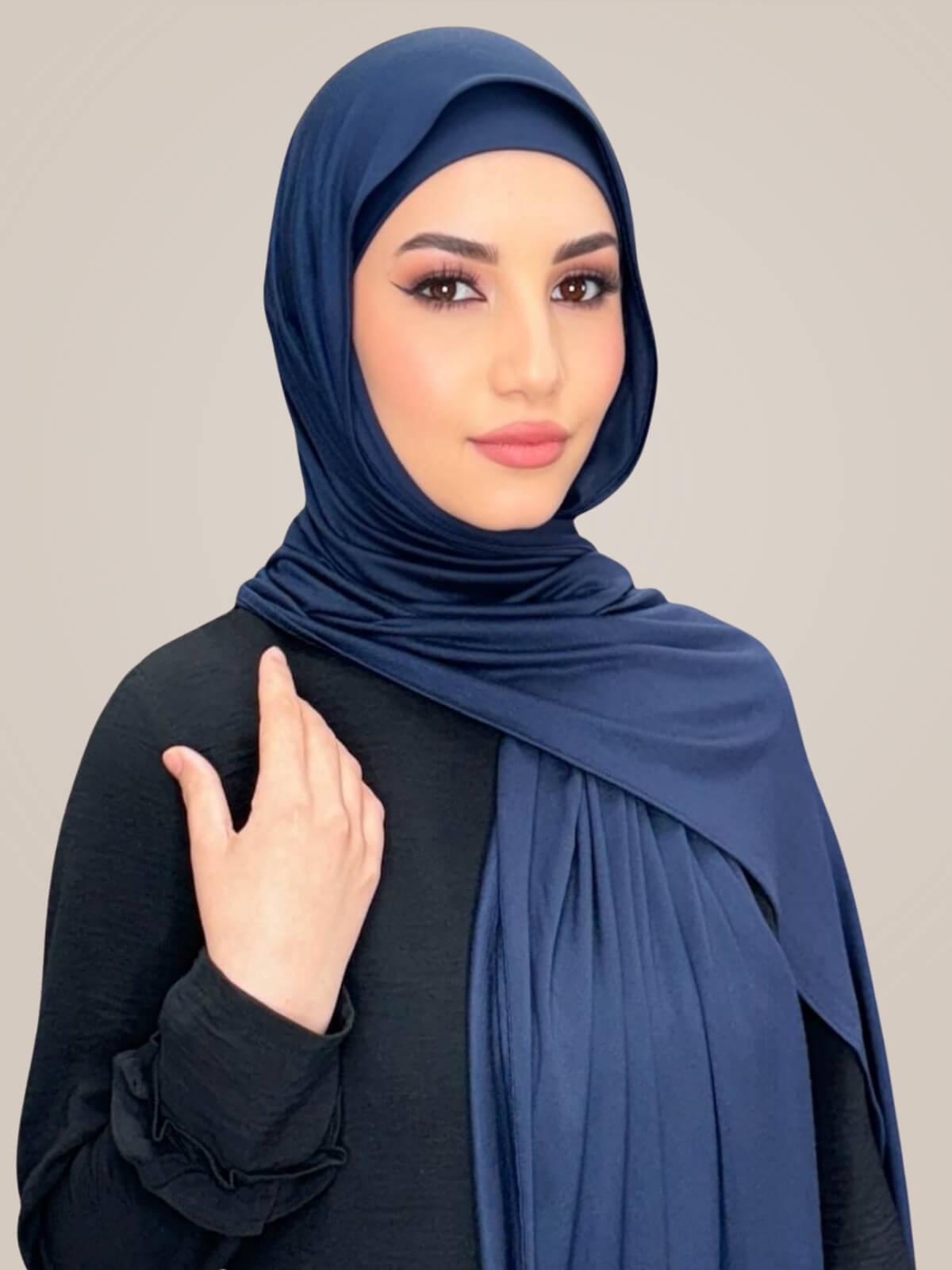 Premium Jersey Hijab-Navy