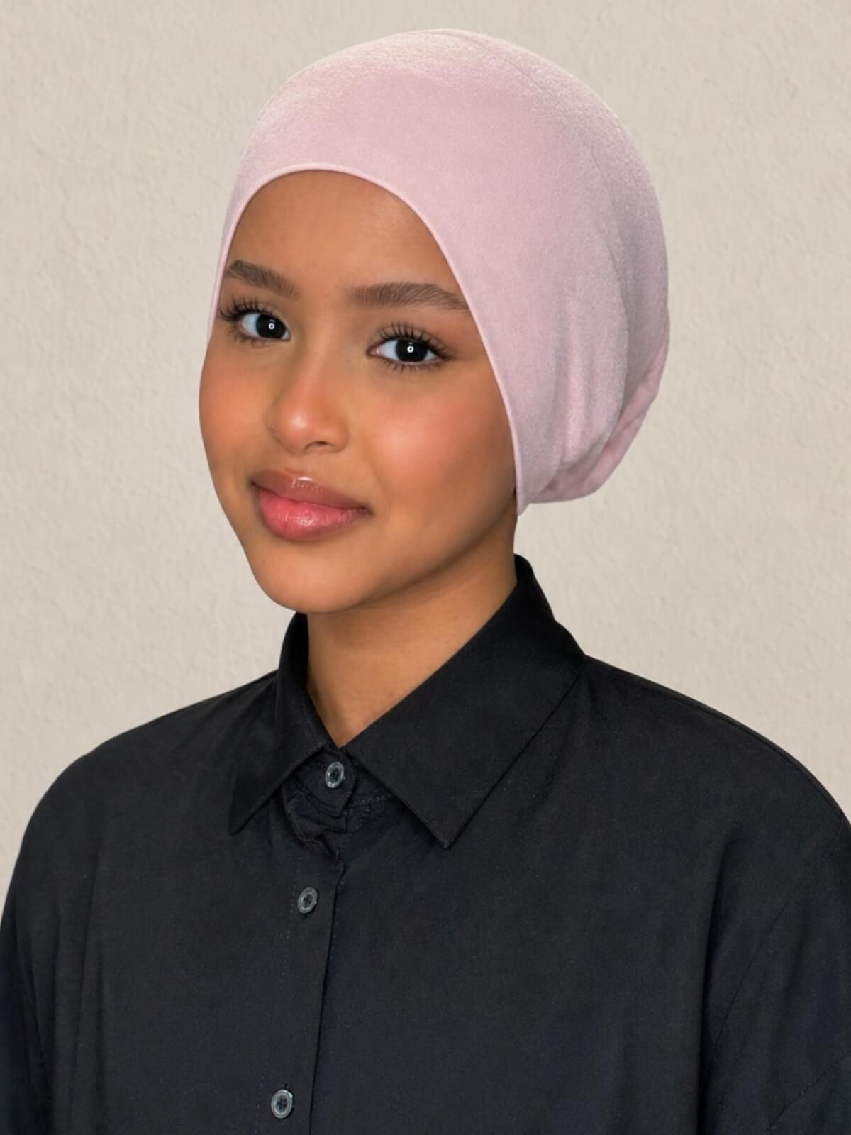 Premium Cotton Underscarf-Blush Rose