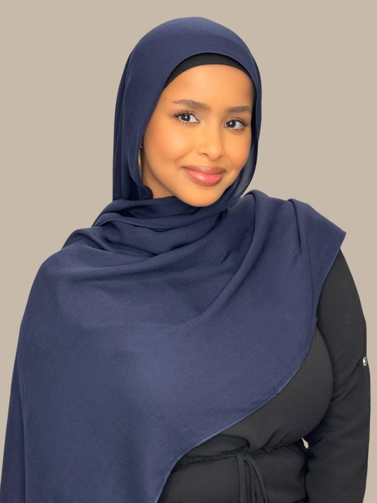 Cotton Modal Hijab-Sea Storm