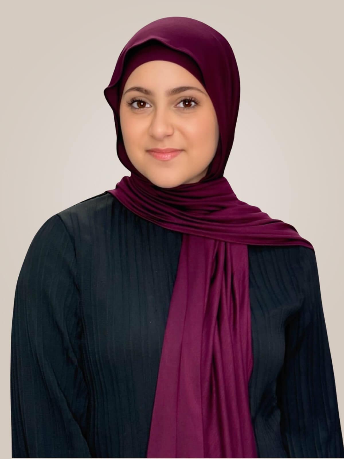 Modish Girl Premium Jersey Hijab-Wine