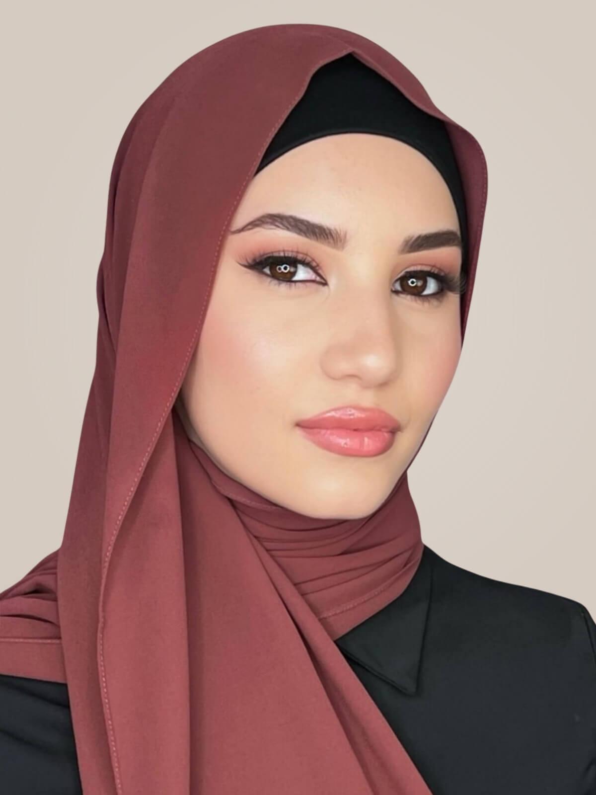 Classic Chiffon Hijab-Auburn Red