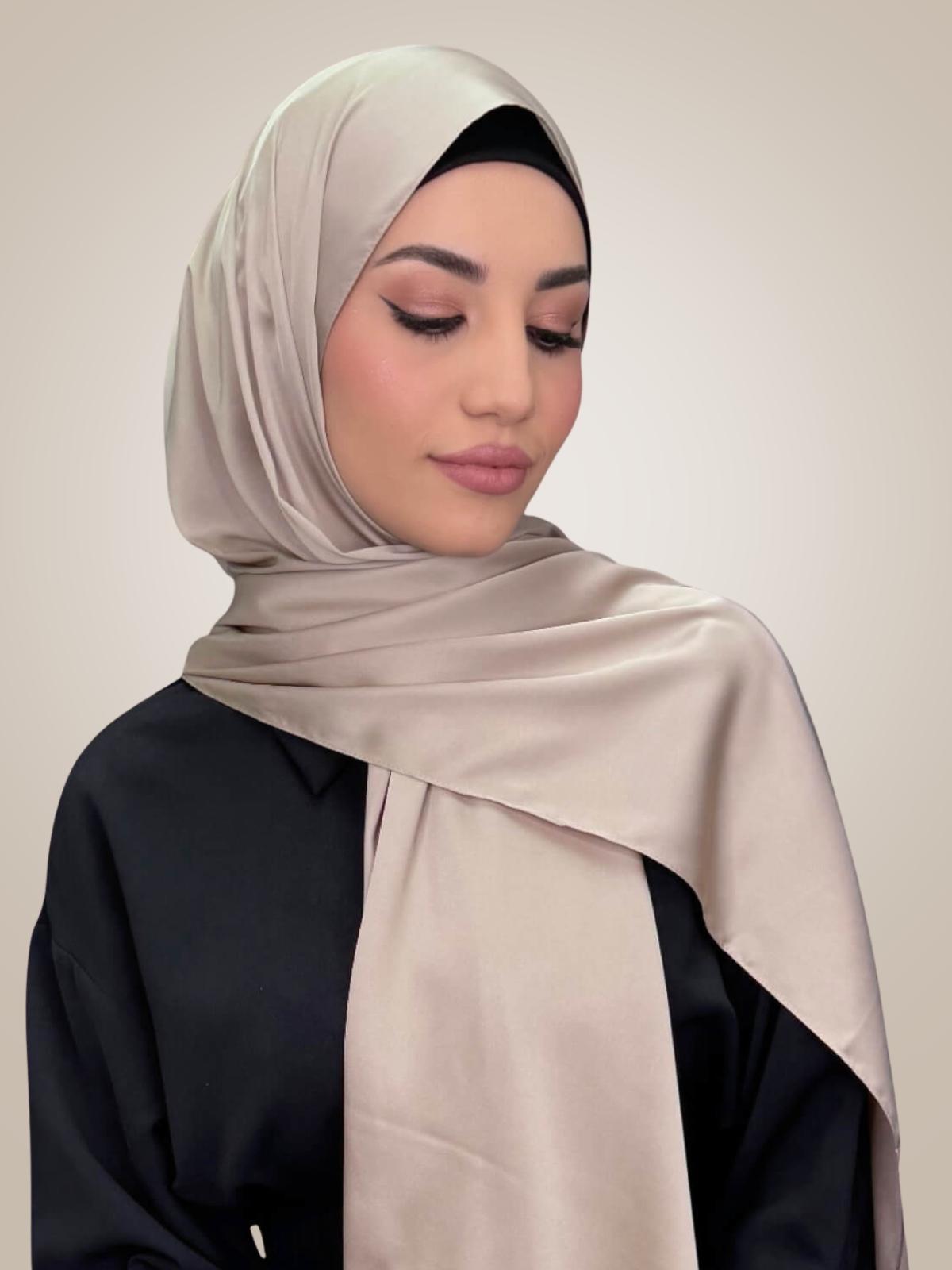 Premium Satin Hijab-Toasted Sand