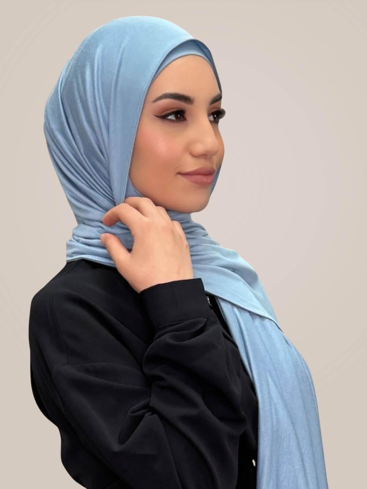 Premium Jersey Hijab-Dusty Blue