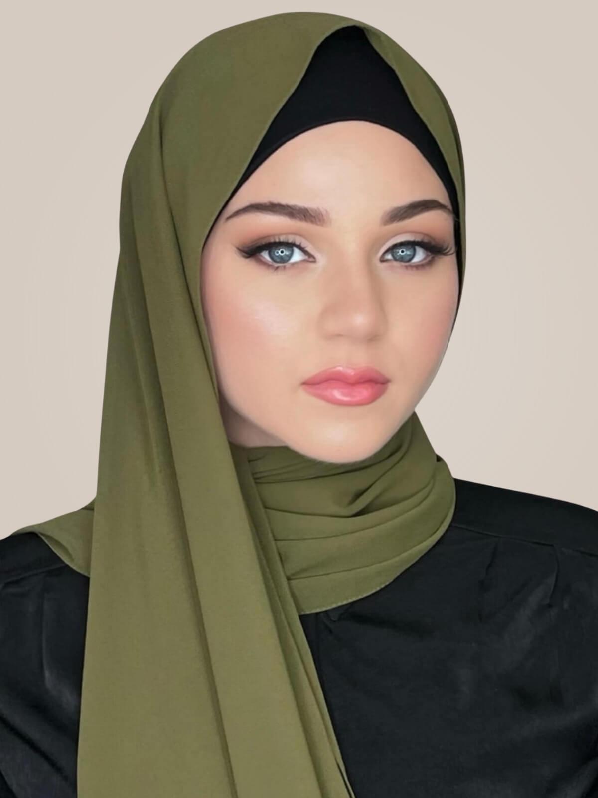 Classic Chiffon Hijab-Olive