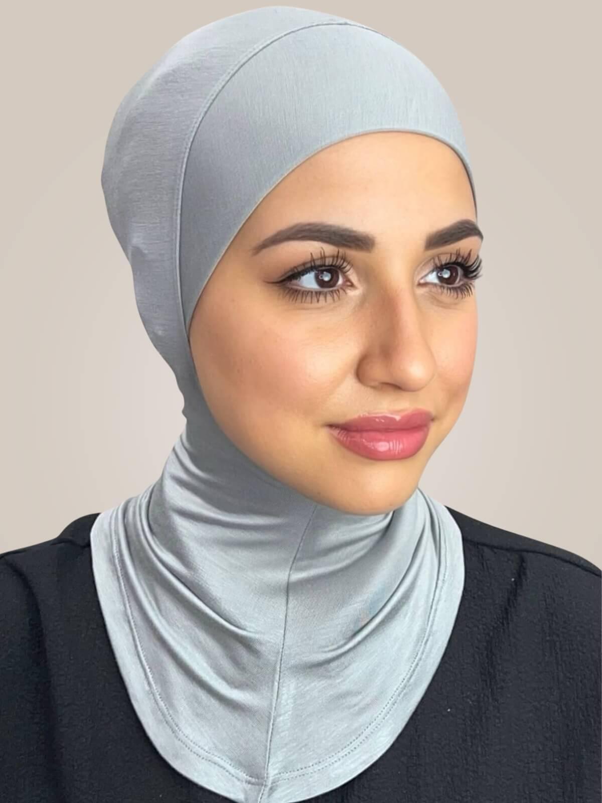 Premium Jersey Full Coverage Underscarf-Chic Grey