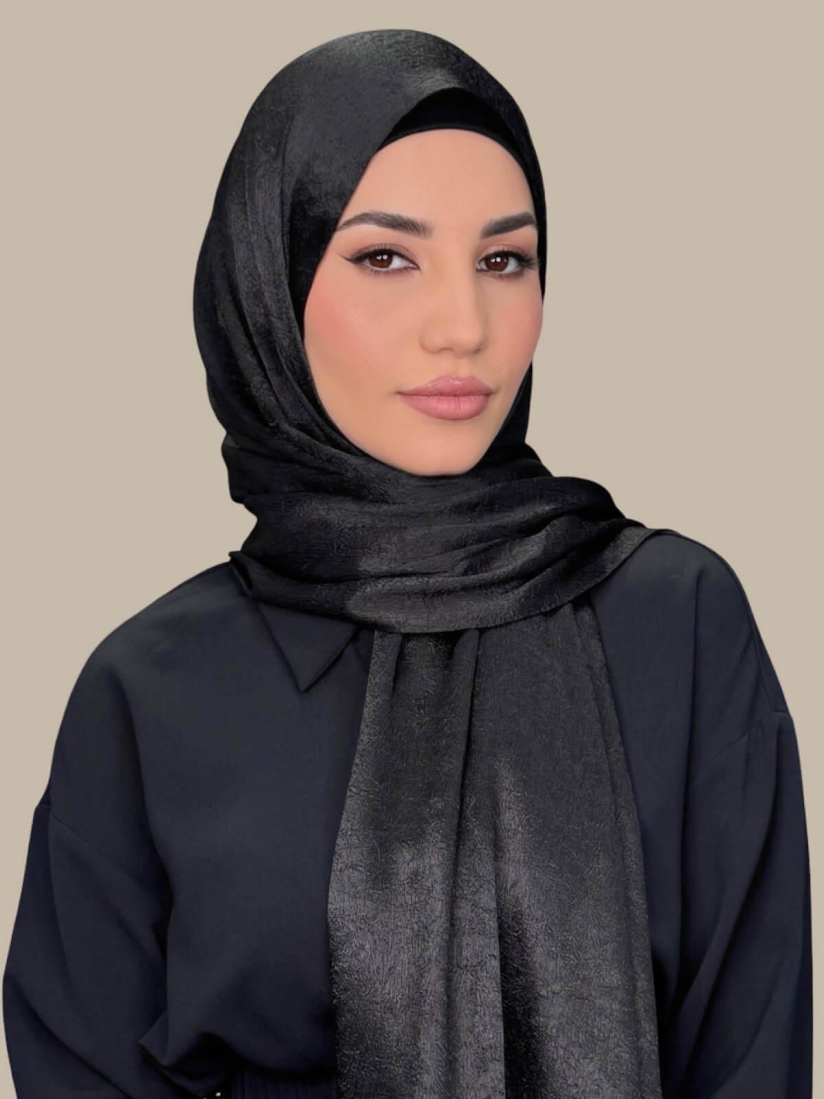 Classic Satin Hijab-Black