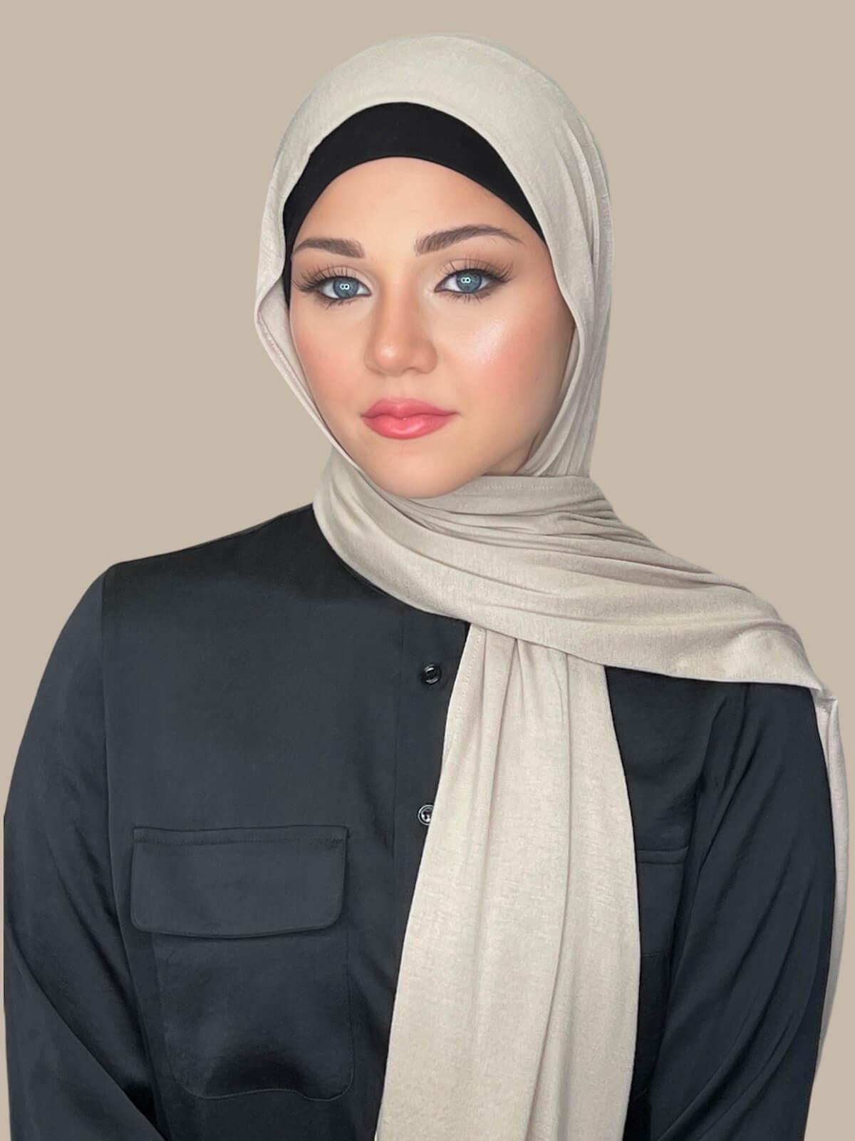 Classic Jersey Hijab-Sandstone