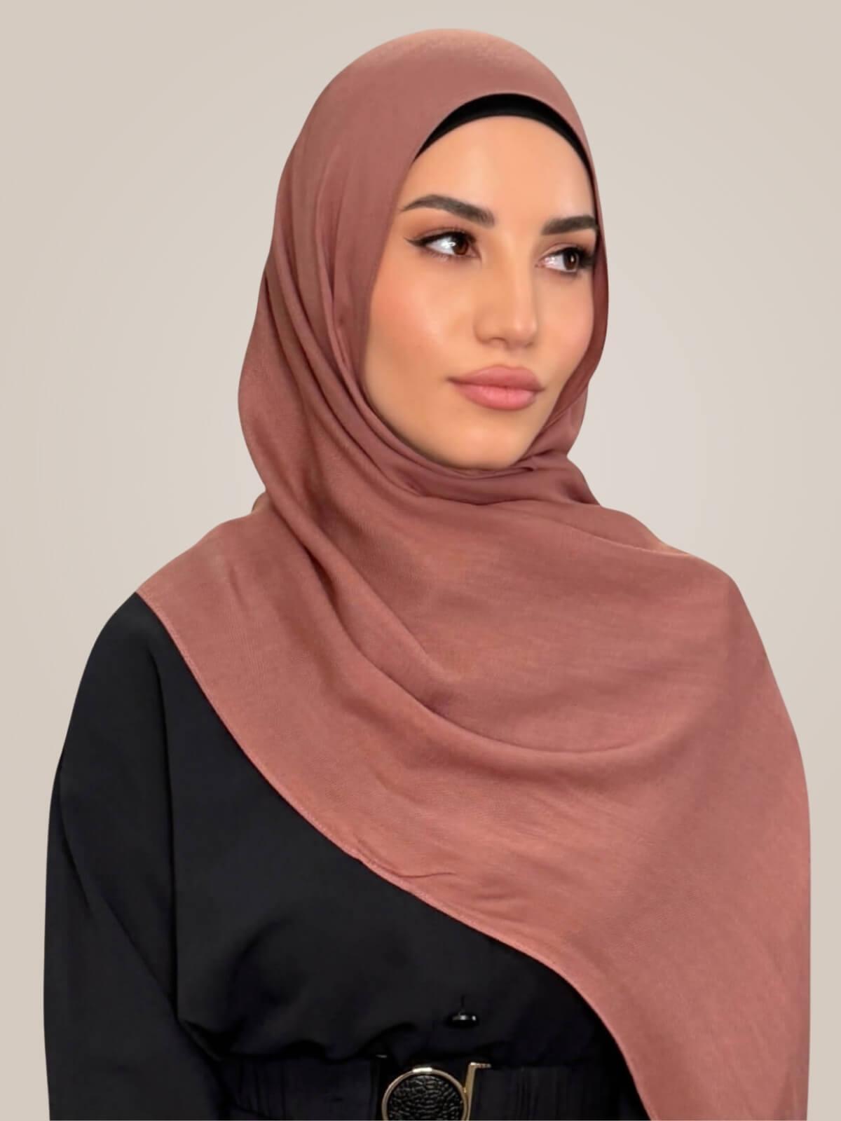 Cotton Modal Hijab-Desert Rose
