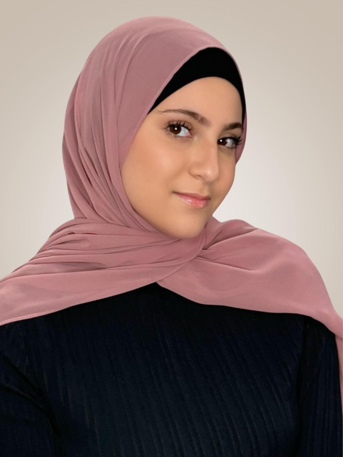 Modish Girl Luxury Chiffon Hijab-Rosey Brown