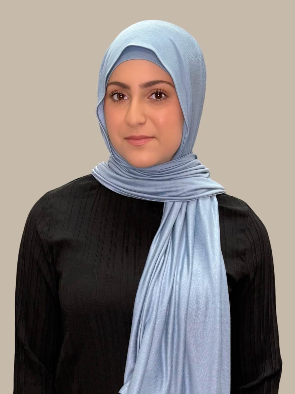 Modish Girl Premium Jersey Hijab-Dusty Blue
