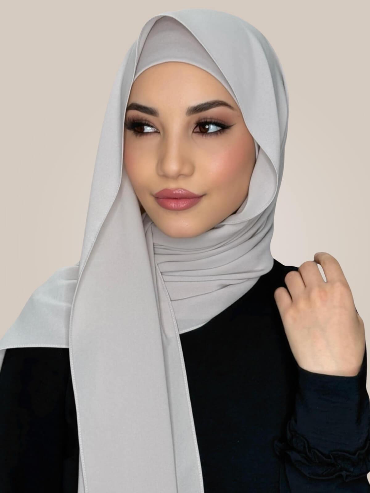 Matching Chiffon Hijab Set-Misty Lilac