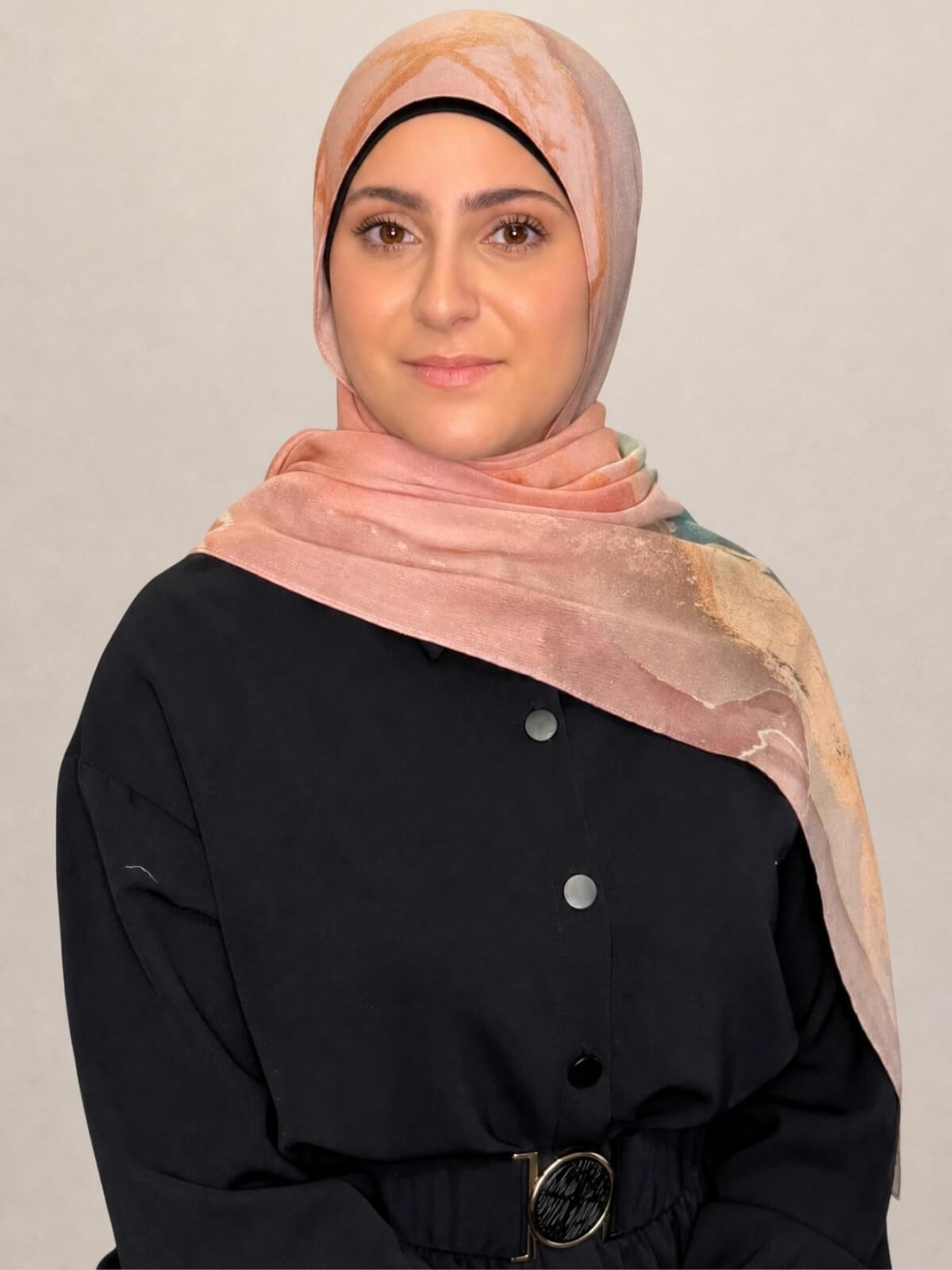 Modish Girl Print Modal Hijab-Sedona Sage