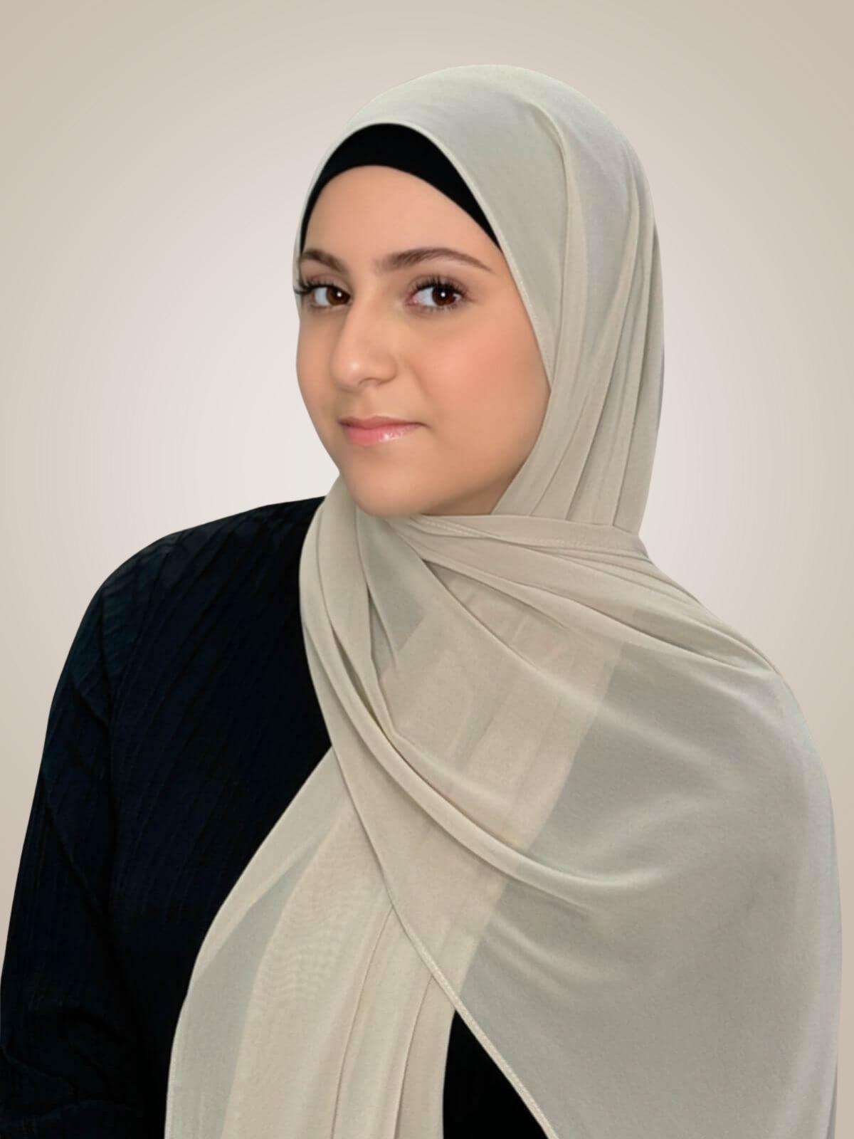 Modish Girl Luxury Chiffon Hijab-Vanilla