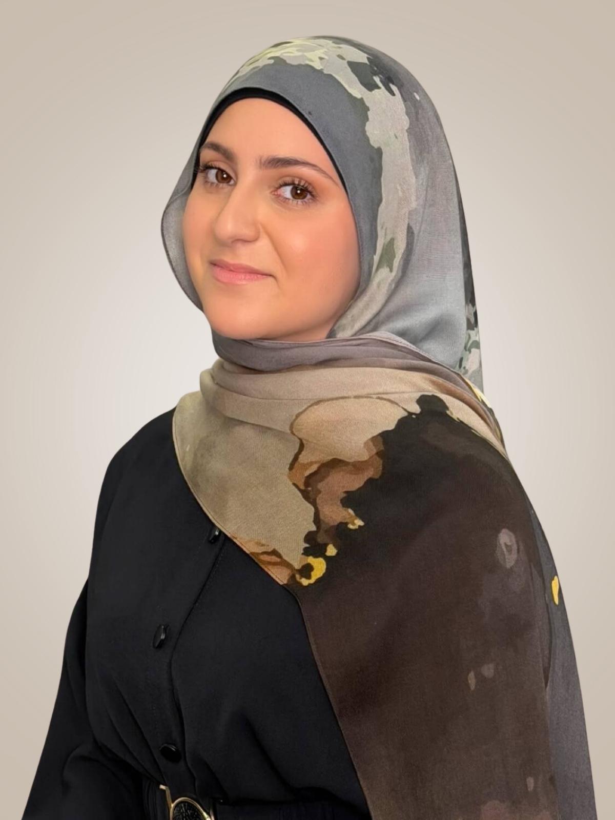 Modish Girl Print Modal Hijab-Beirut Bronze