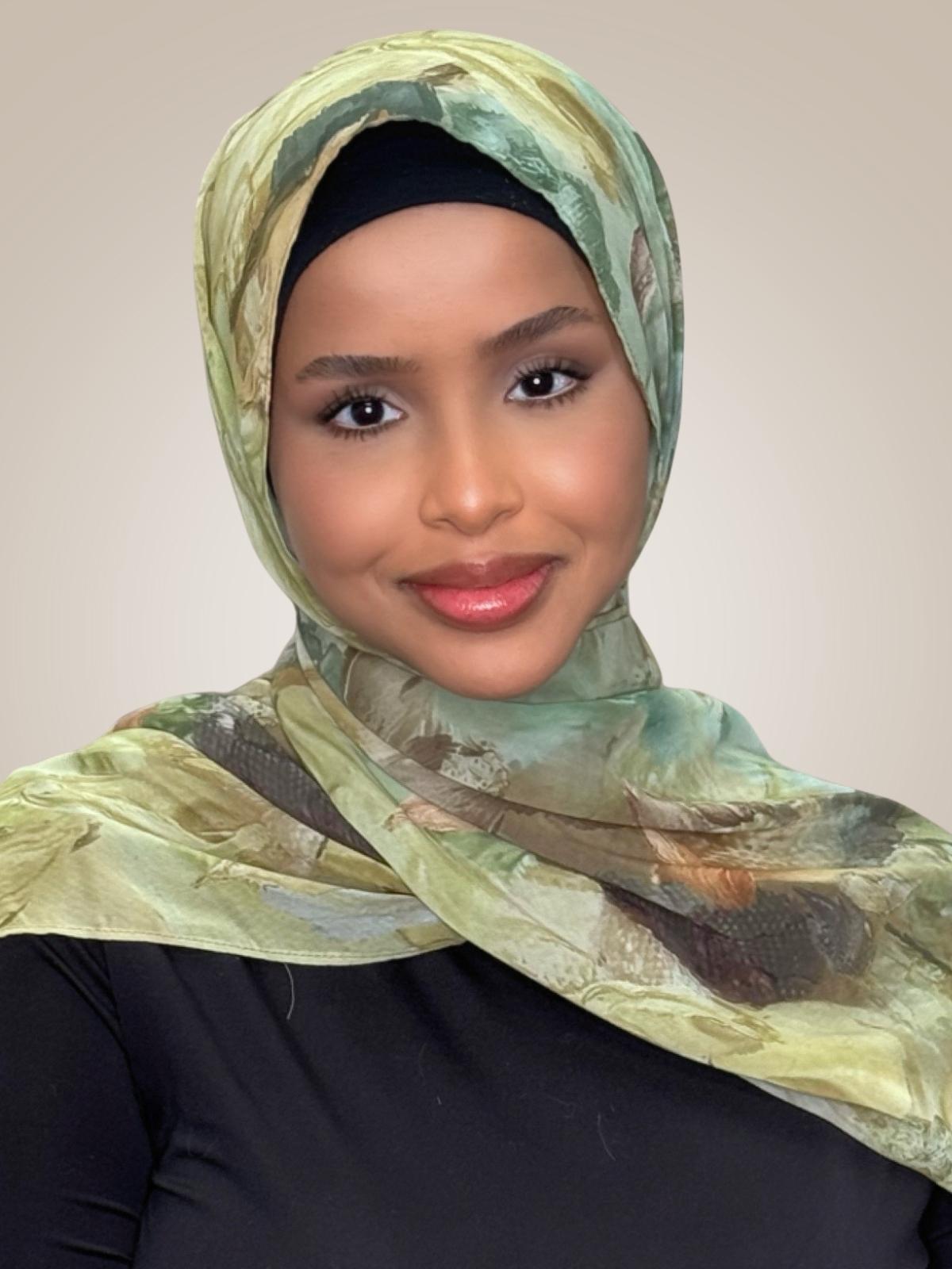 Printed Chiffon Hijab-Willow Drift