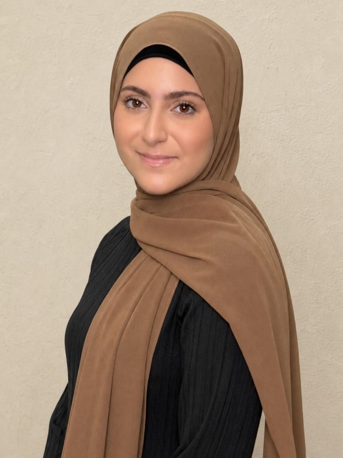 Modish Girl Luxury Chiffon Hijab-Walnut Brown