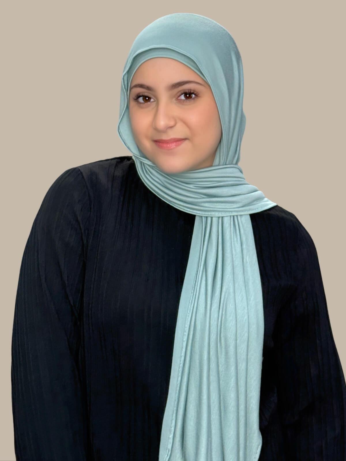 Modish Girl Premium Jersey Hijab-Pale Cyan