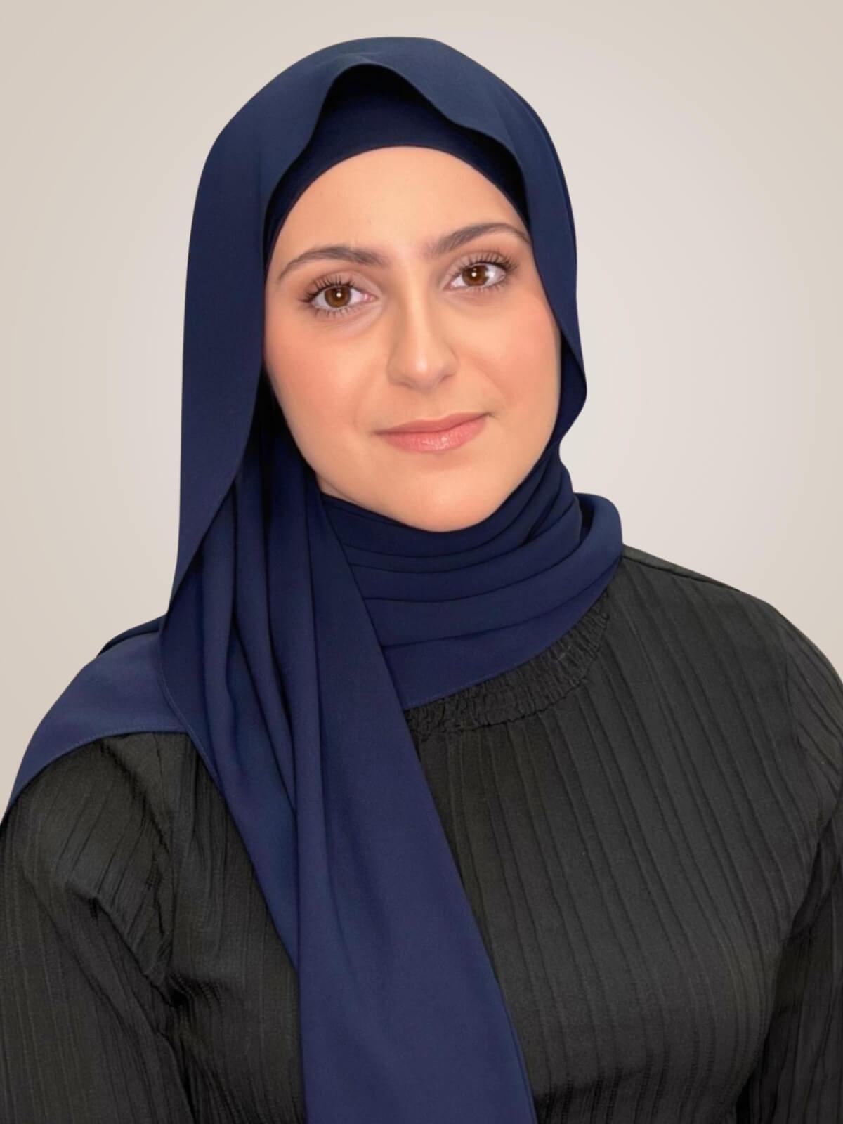 Modish Girl Matching Chiffon Hijab Set-Dark Slate