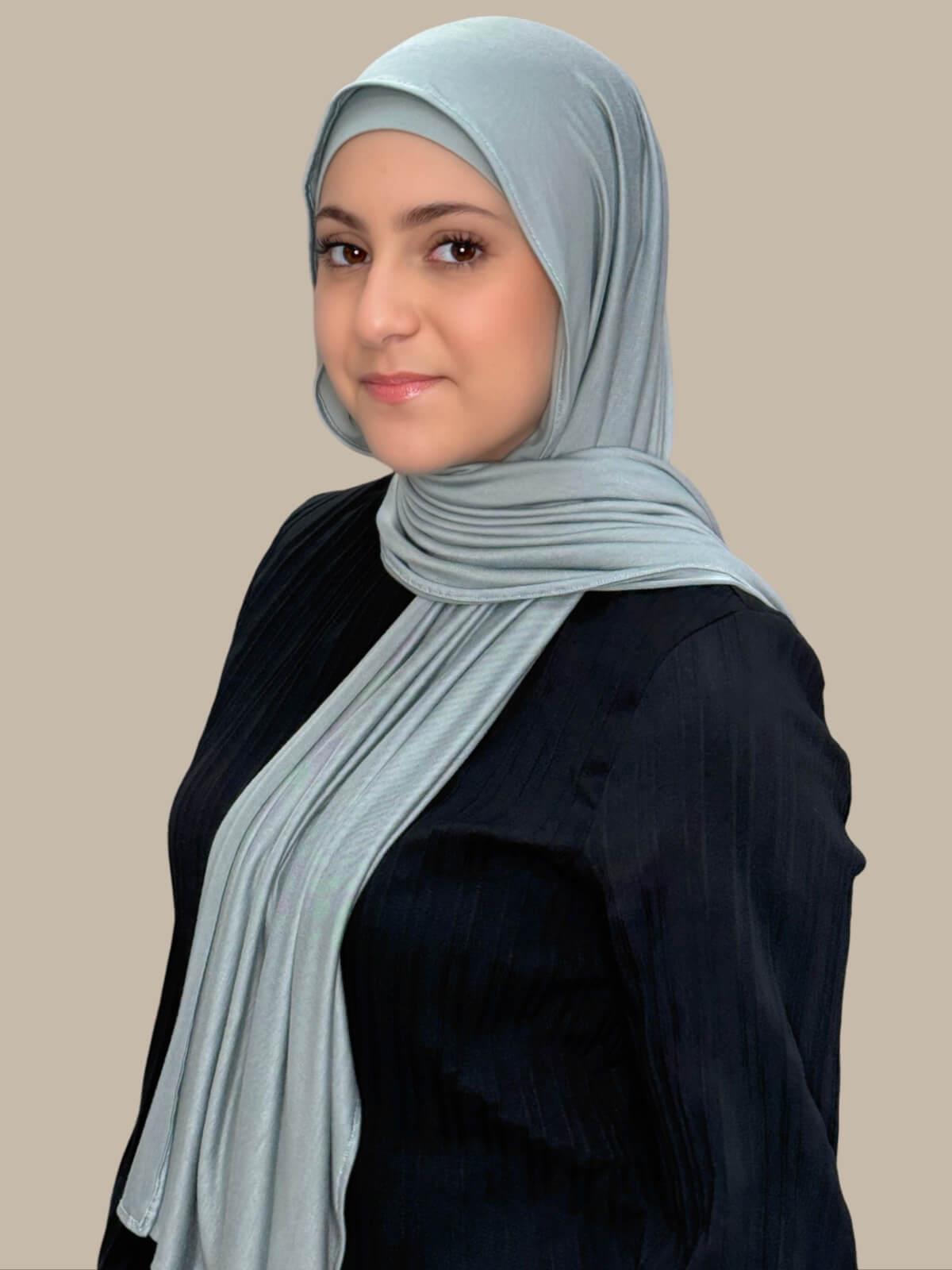 Modish Girl Premium Jersey Hijab-Stone Green