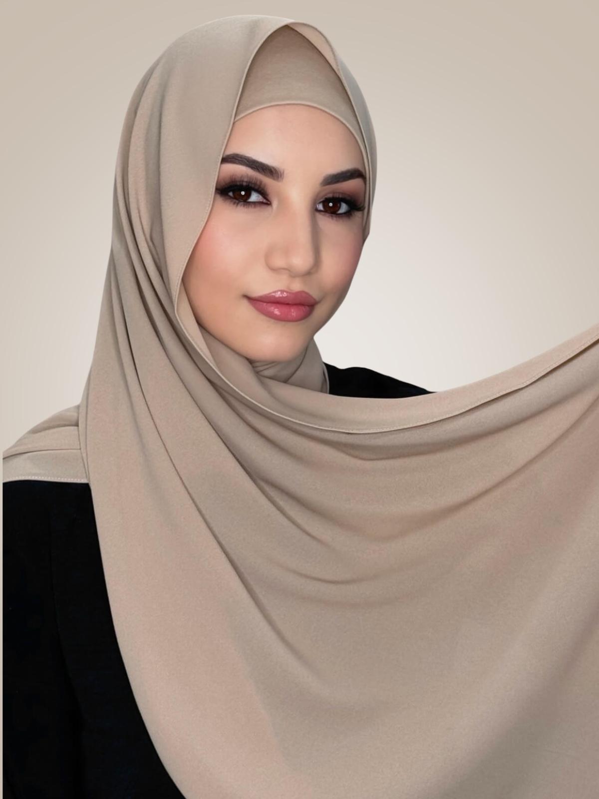 Matching Chiffon Hijab Set-Desert