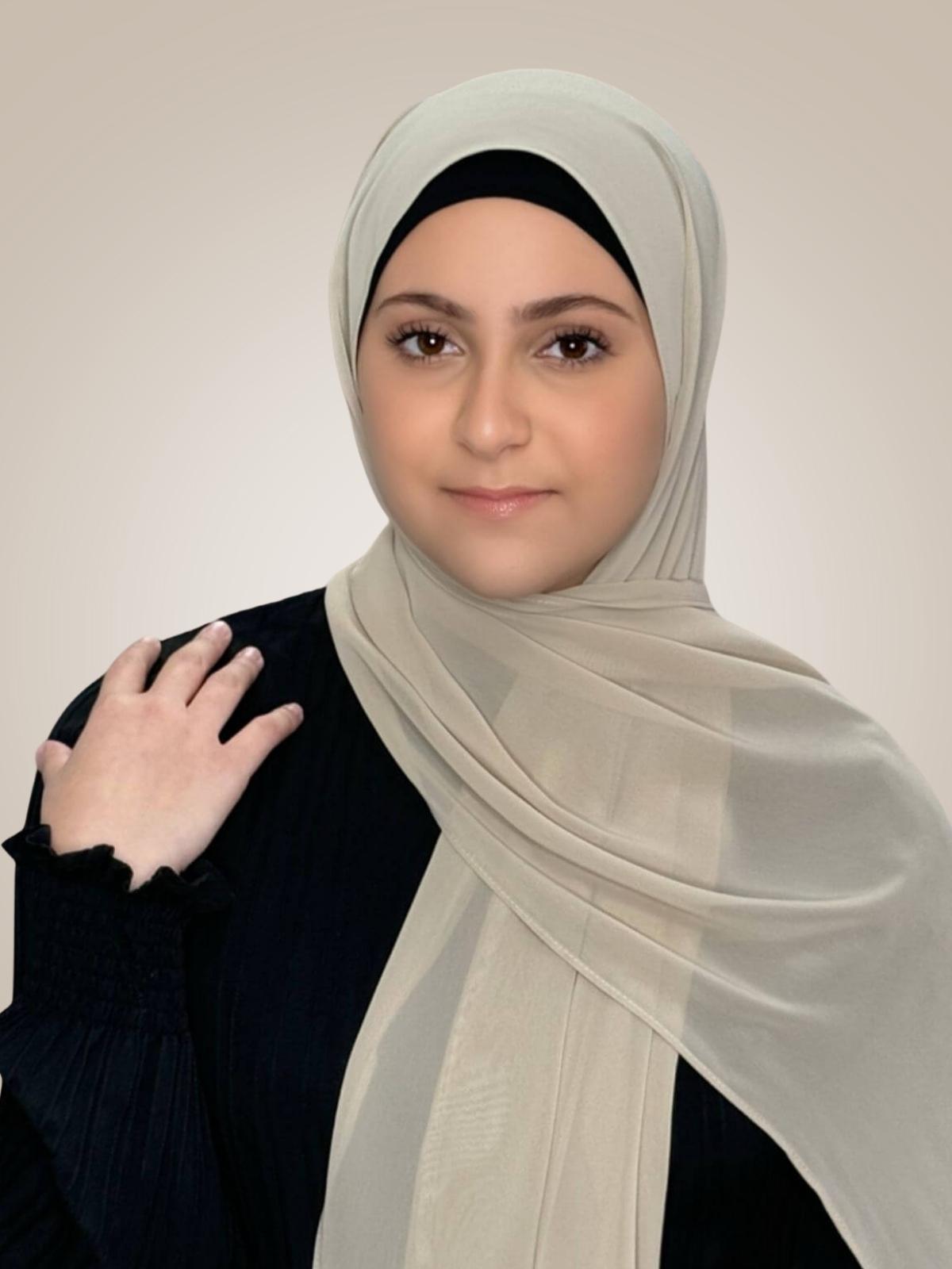 Modish Girl Luxury Chiffon Hijab-Vanilla