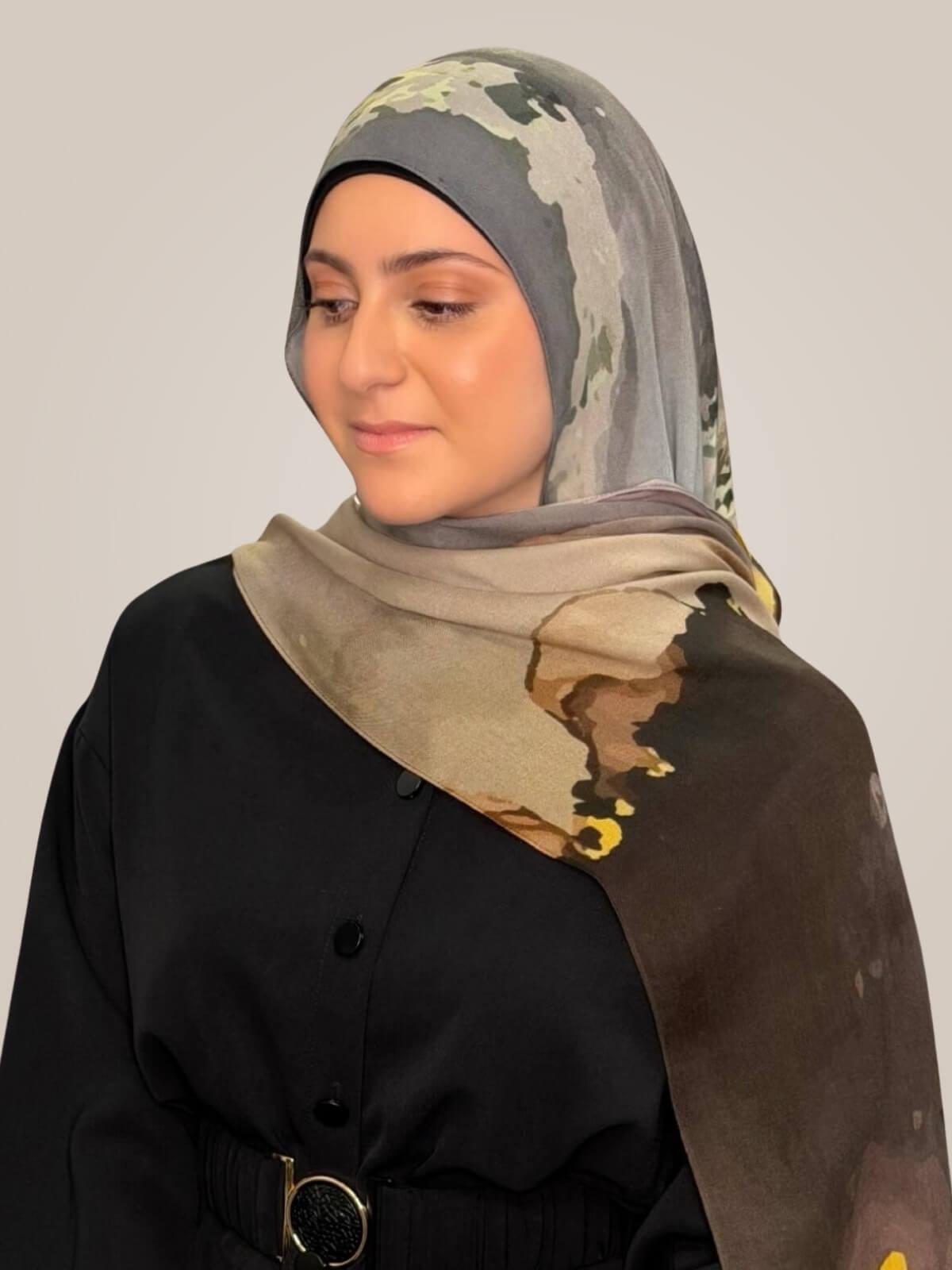 Modish Girl Print Modal Hijab-Beirut Bronze