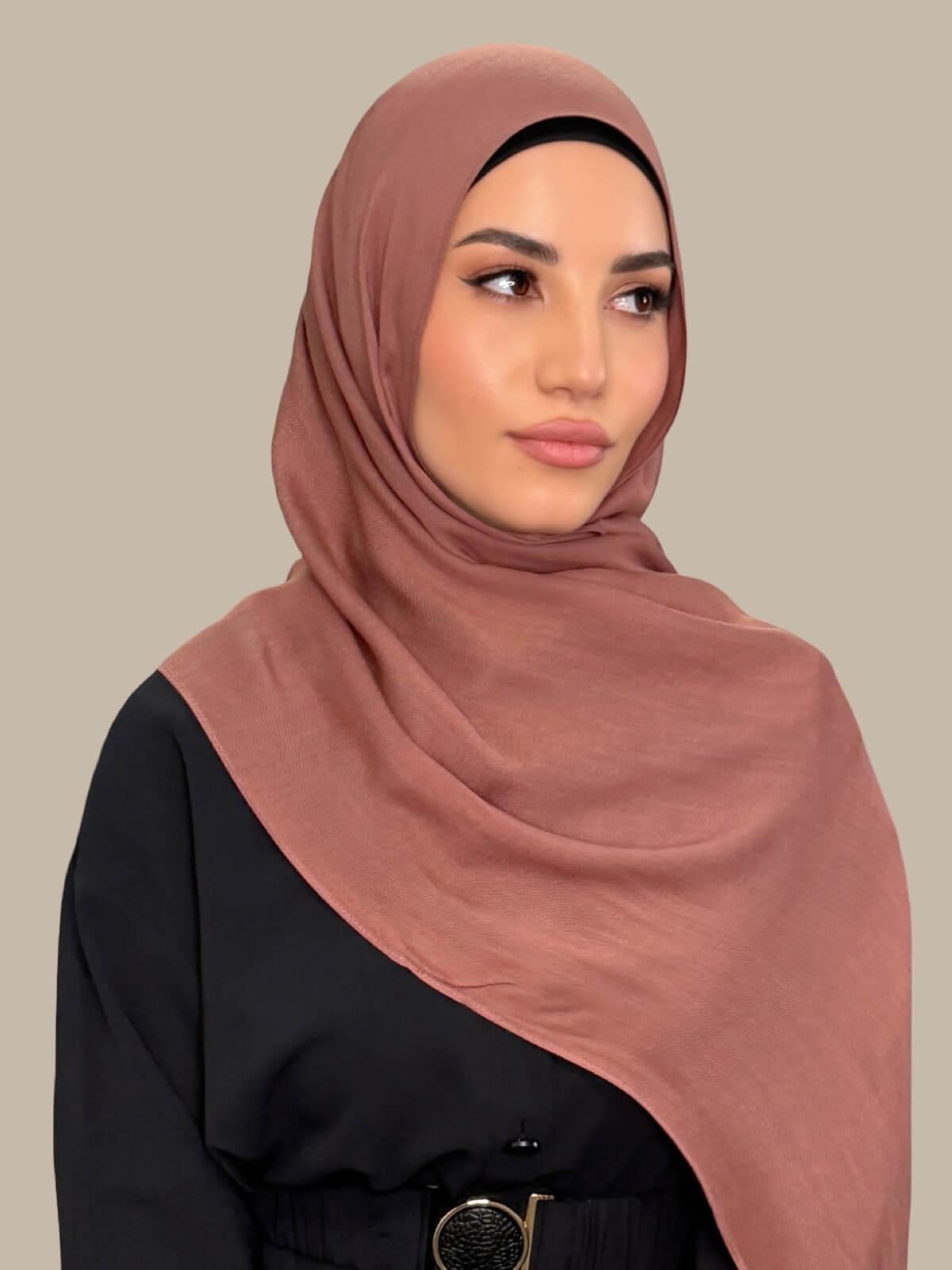 Cotton Modal Hijab-Desert Rose
