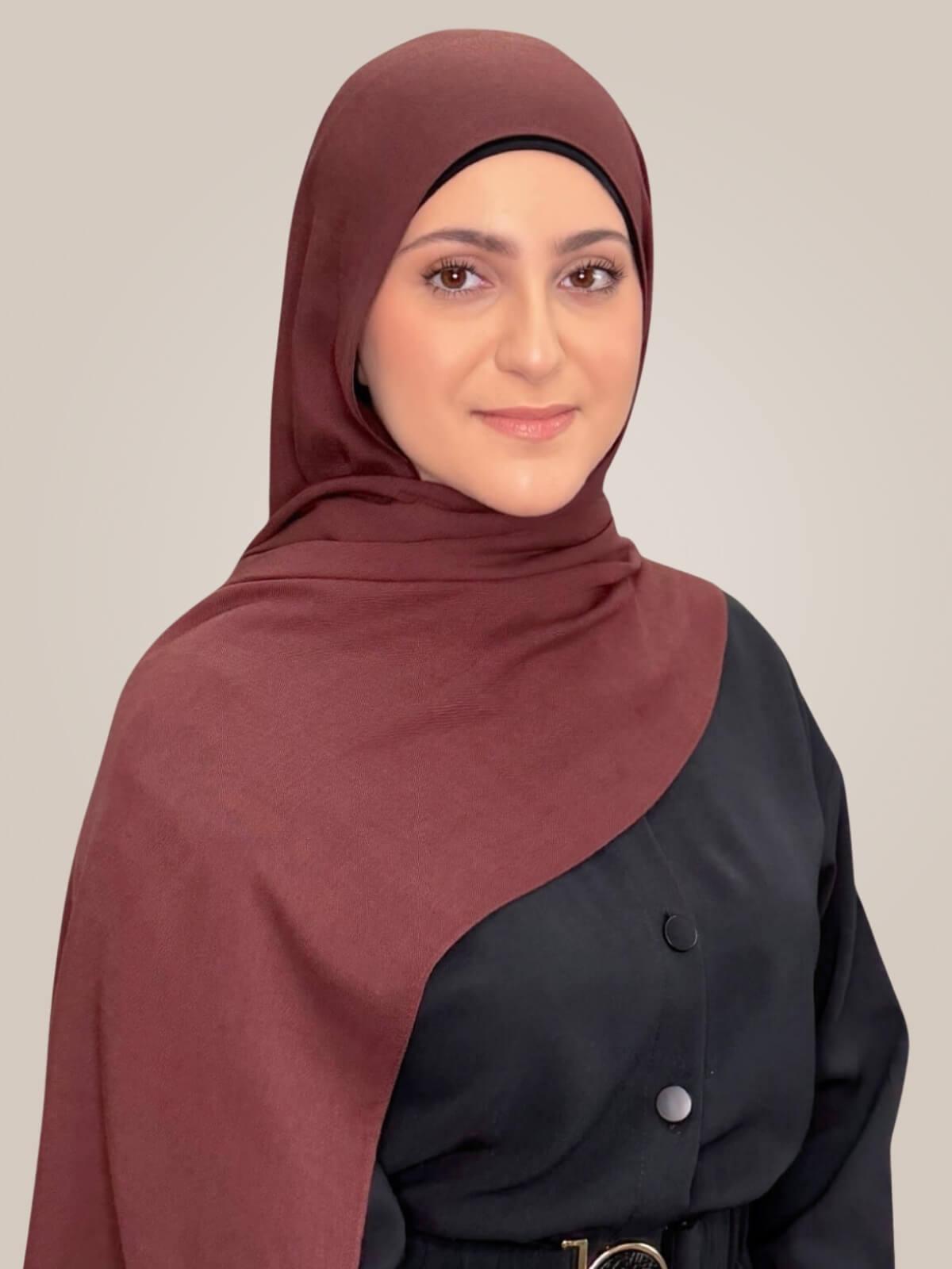 Modish Girl Cotton Hijab-Raisin Brown