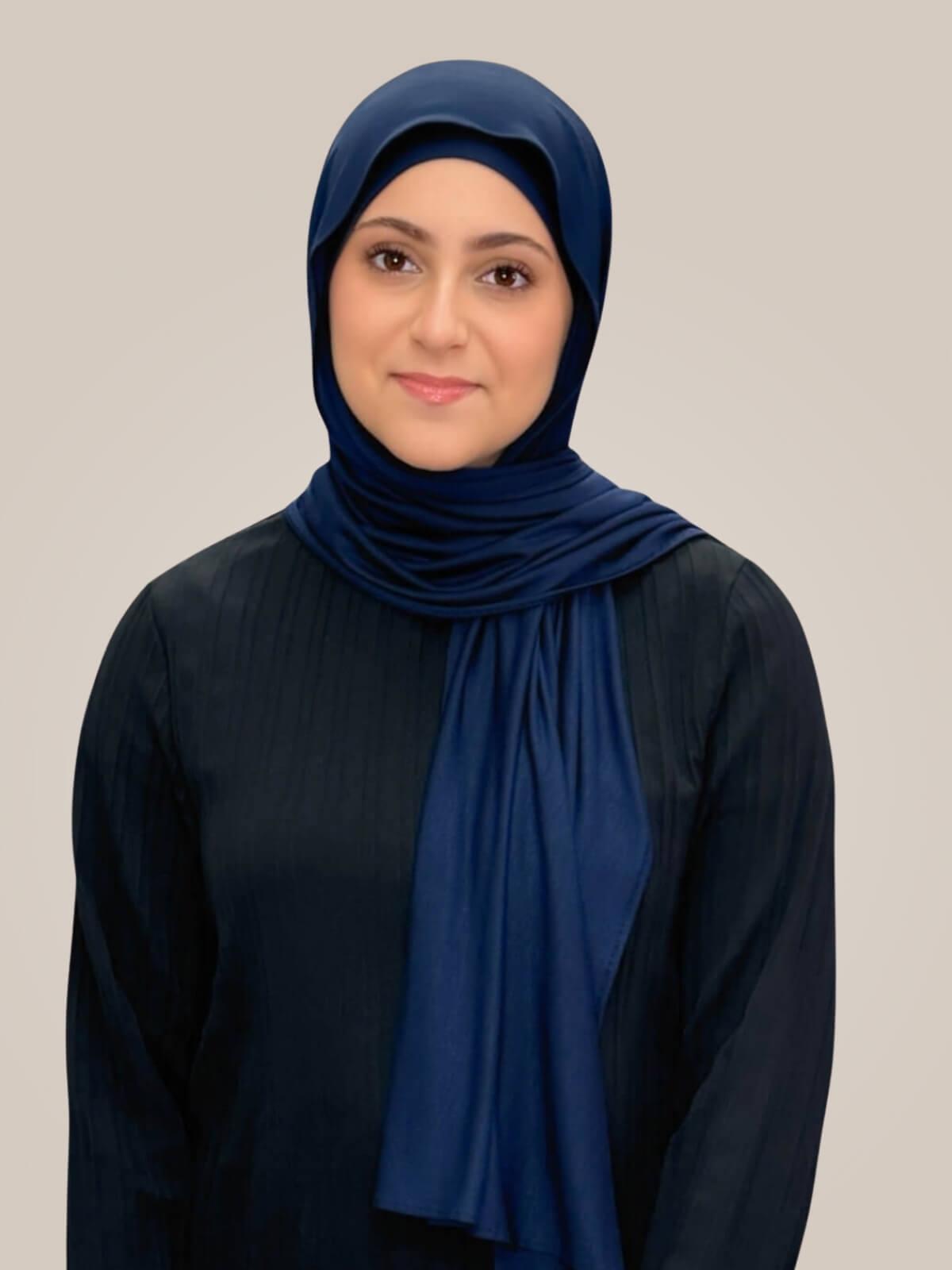 Modish Girl Premium Jersey Hijab-Navy
