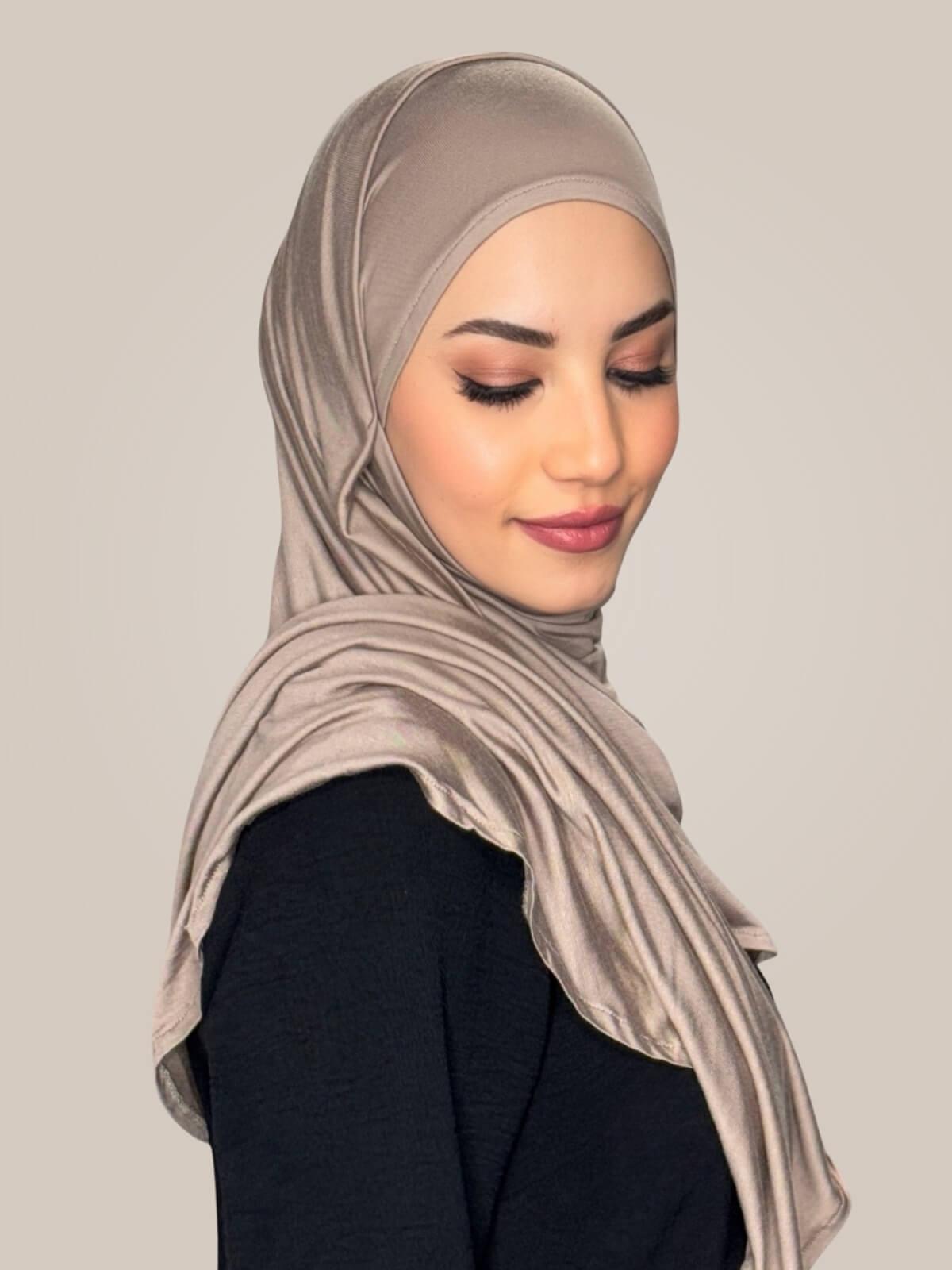 Pre-Sewn Jersey Hijab-Desert