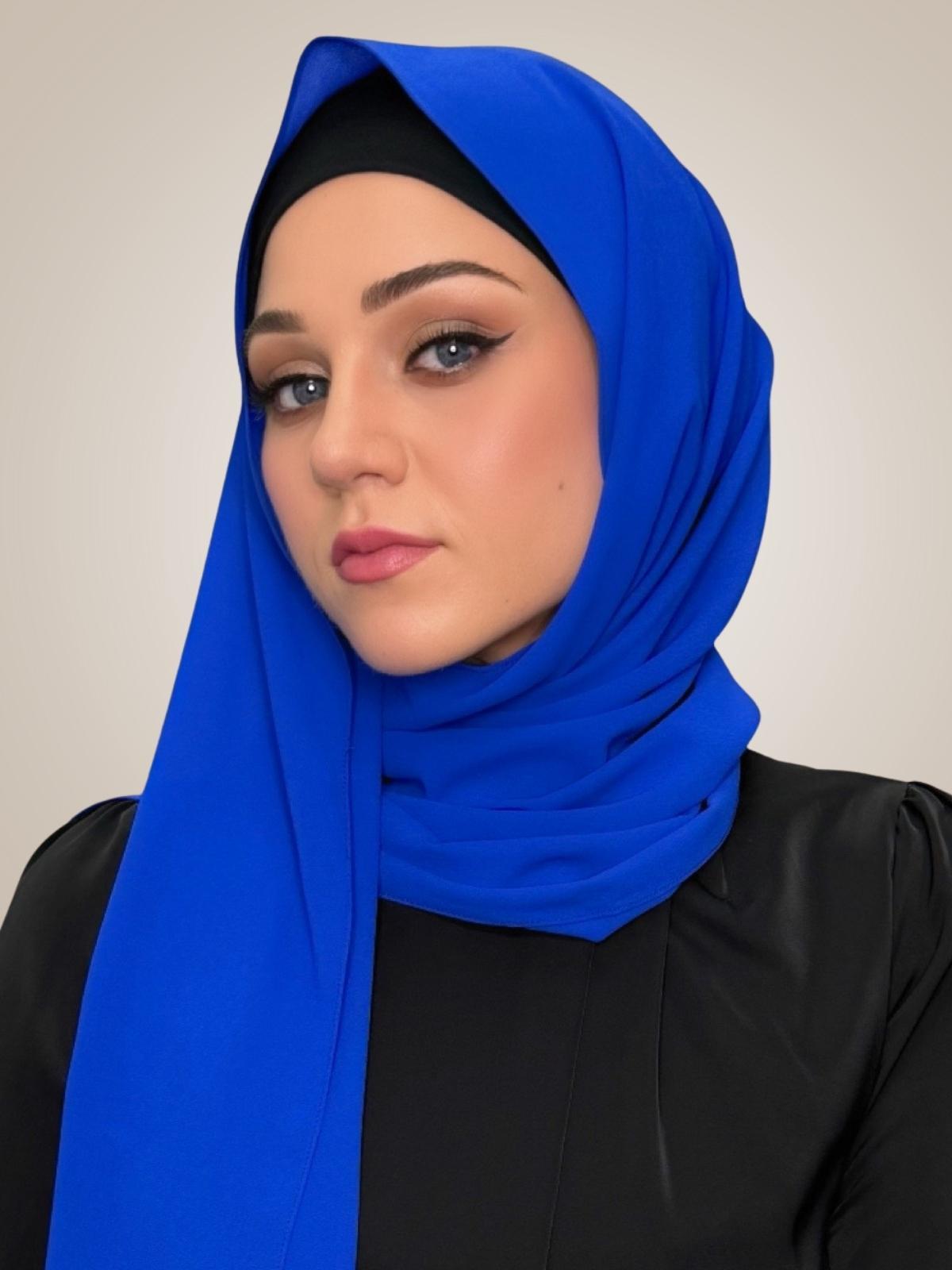 Classic Chiffon Hijab-Royal Blue
