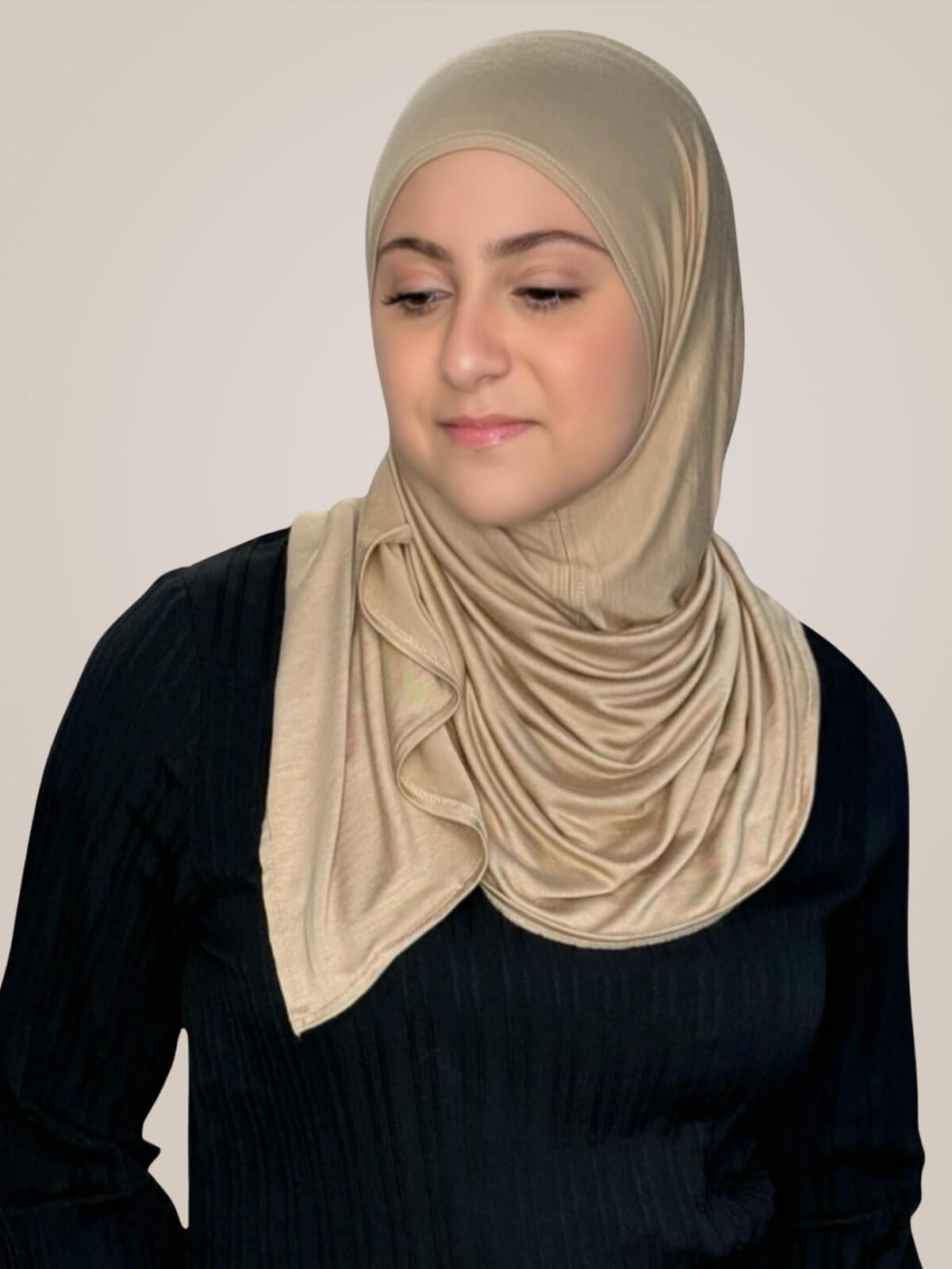 Modish Girl Pre-Sewn Jersey Hijab-Oak