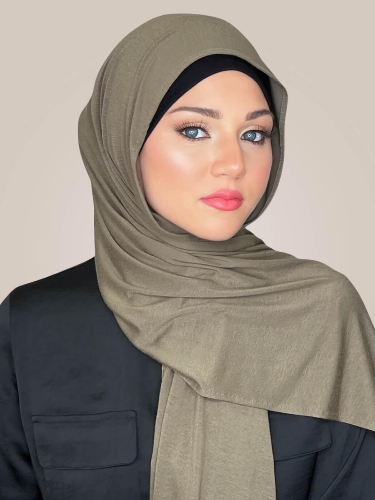 Classic Jersey Hijab-Dark Sage