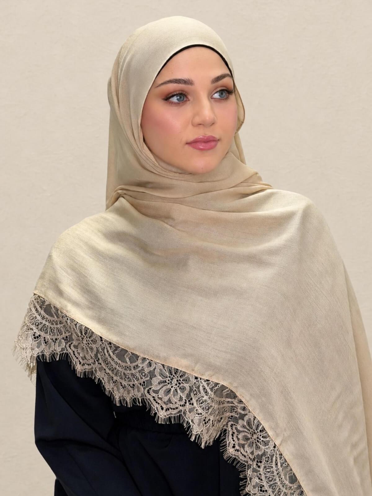 Lace Cotton Modal Hijab-Sweet Nothing