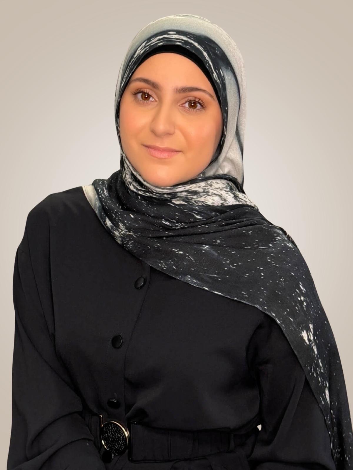 Modish Girl Print Modal Hijab-Milan Noir