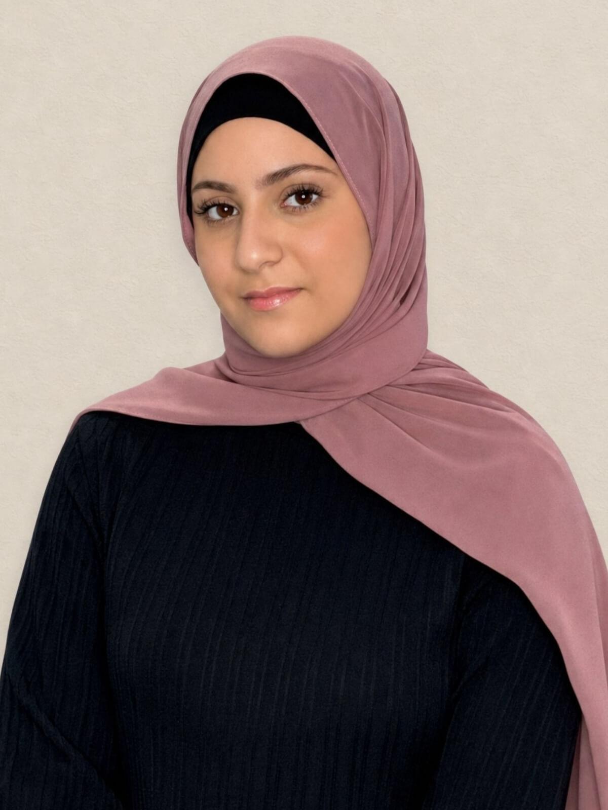 Modish Girl Luxury Chiffon Hijab-Rosey Brown