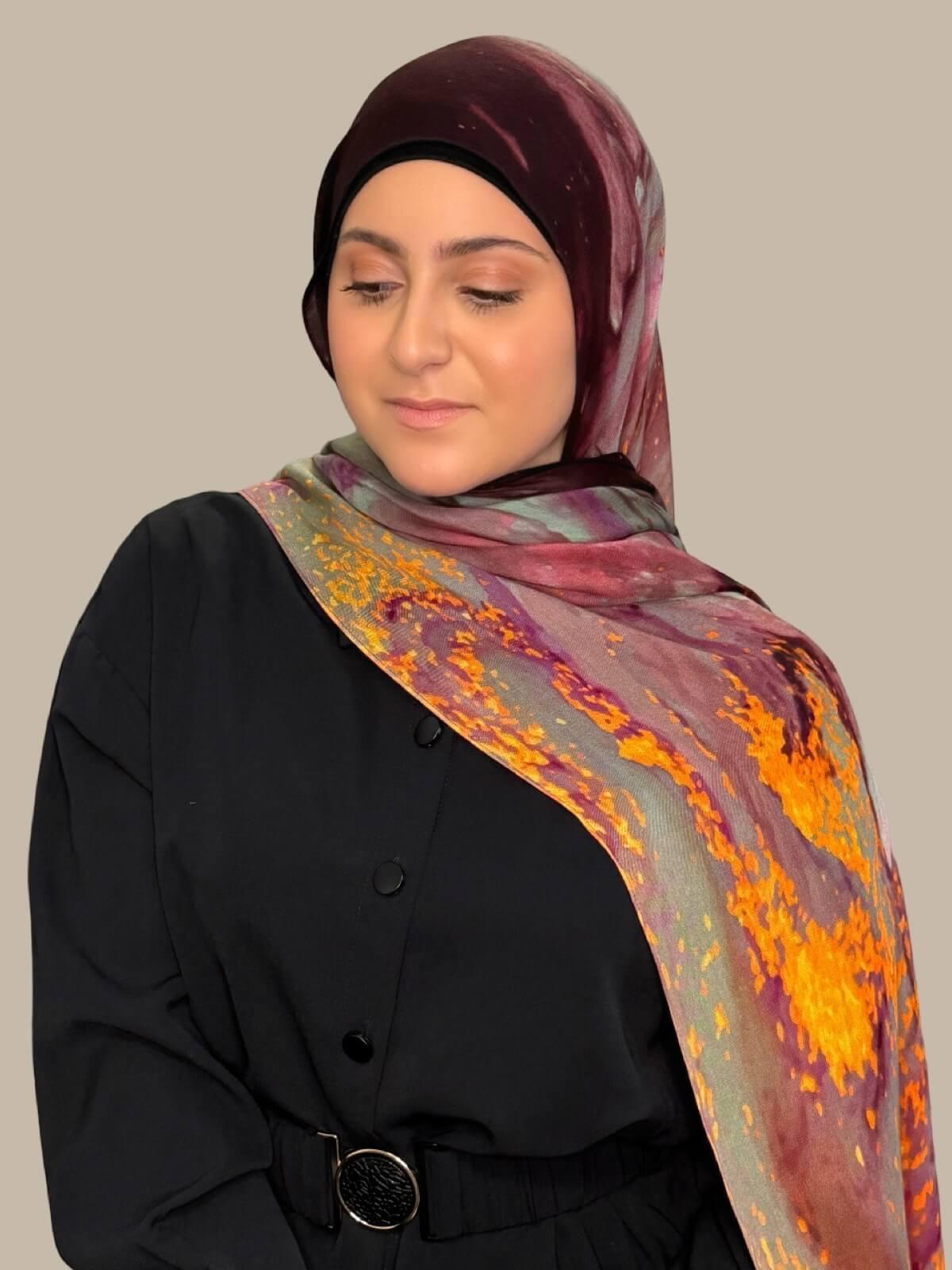 Modish Girl Print Modal Hijab-Rose Mirage