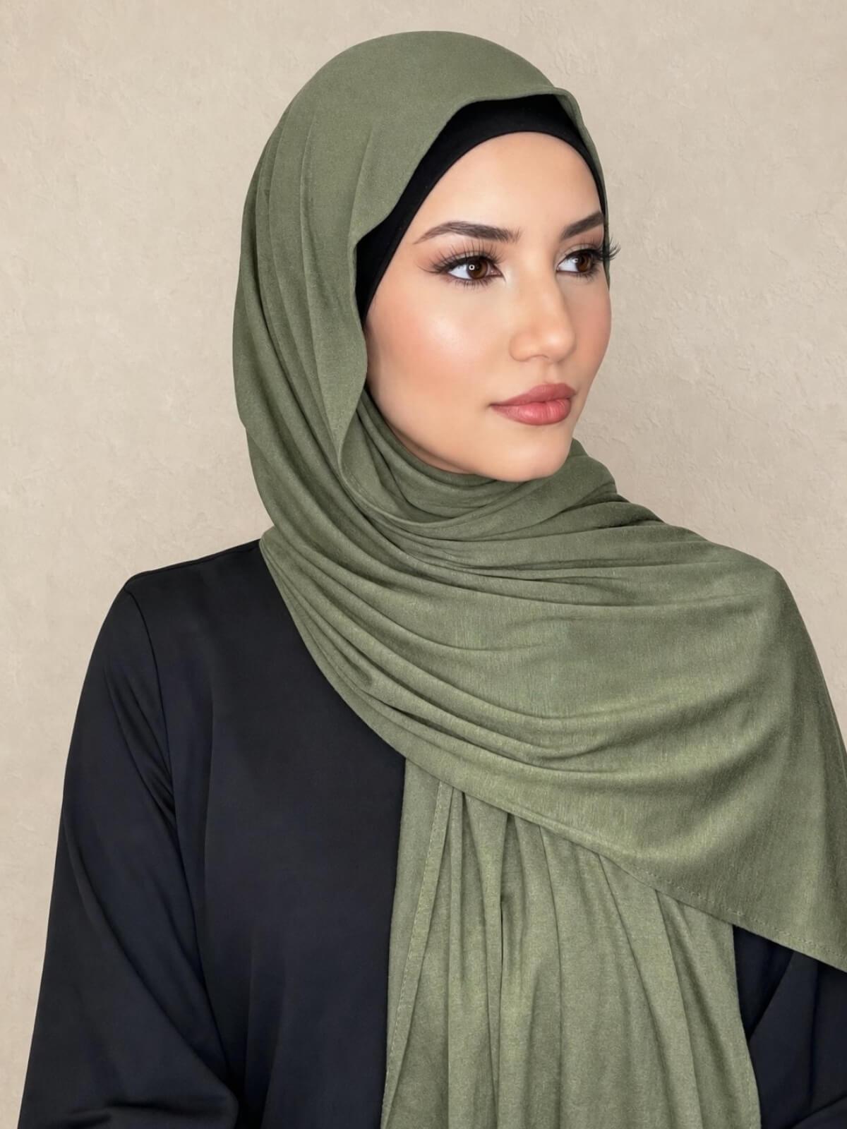 Classic Jersey hijab-Olive