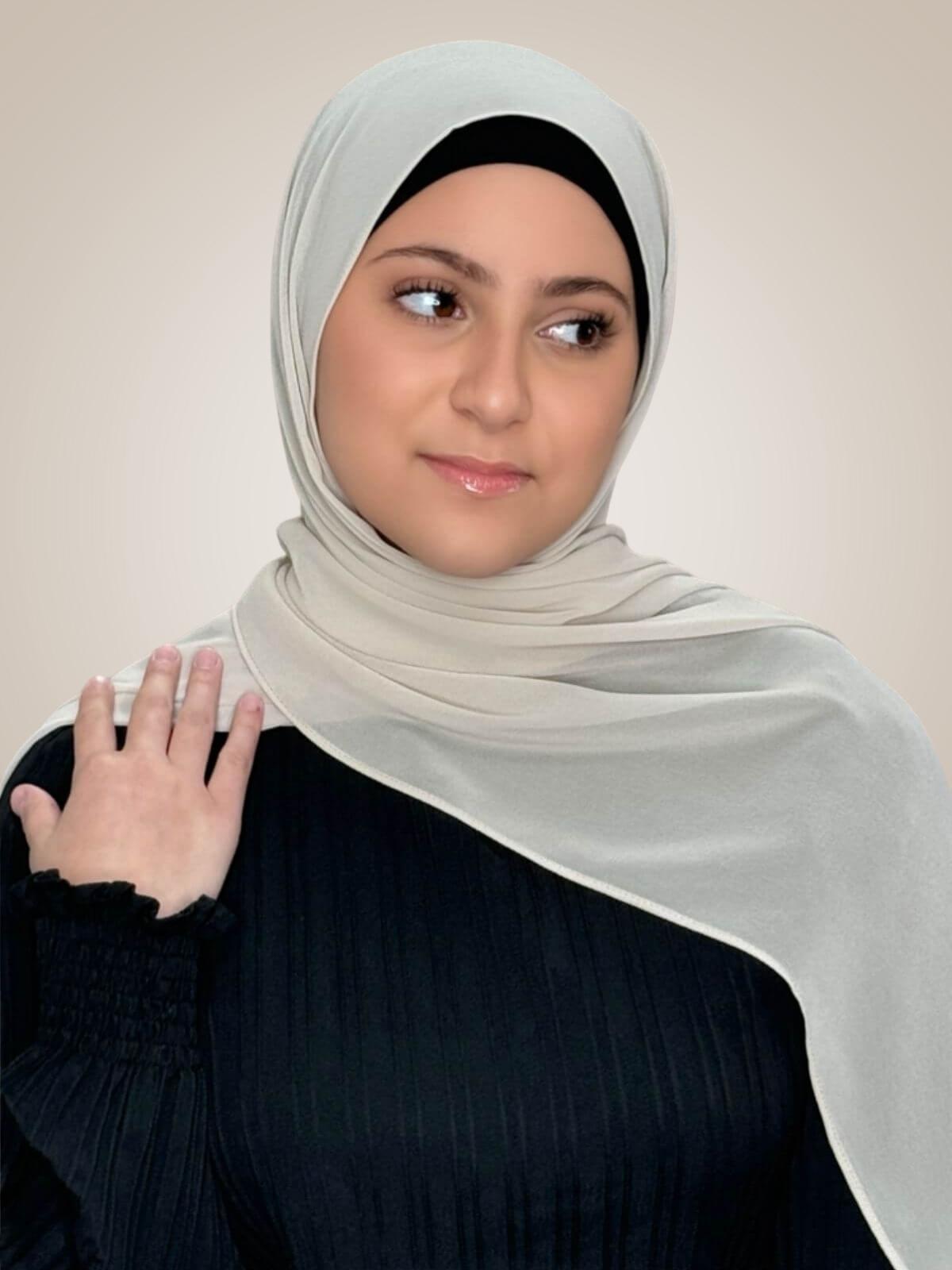 Modish Girl Luxury Chiffon Hijab-Ancient Ivory