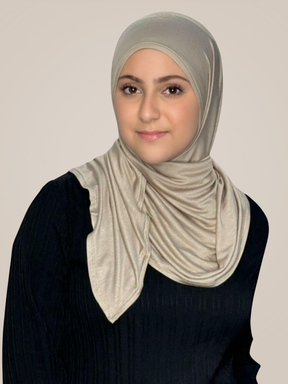 Modish Girl Pre-Sewn Jersey Hijab-Vanilla