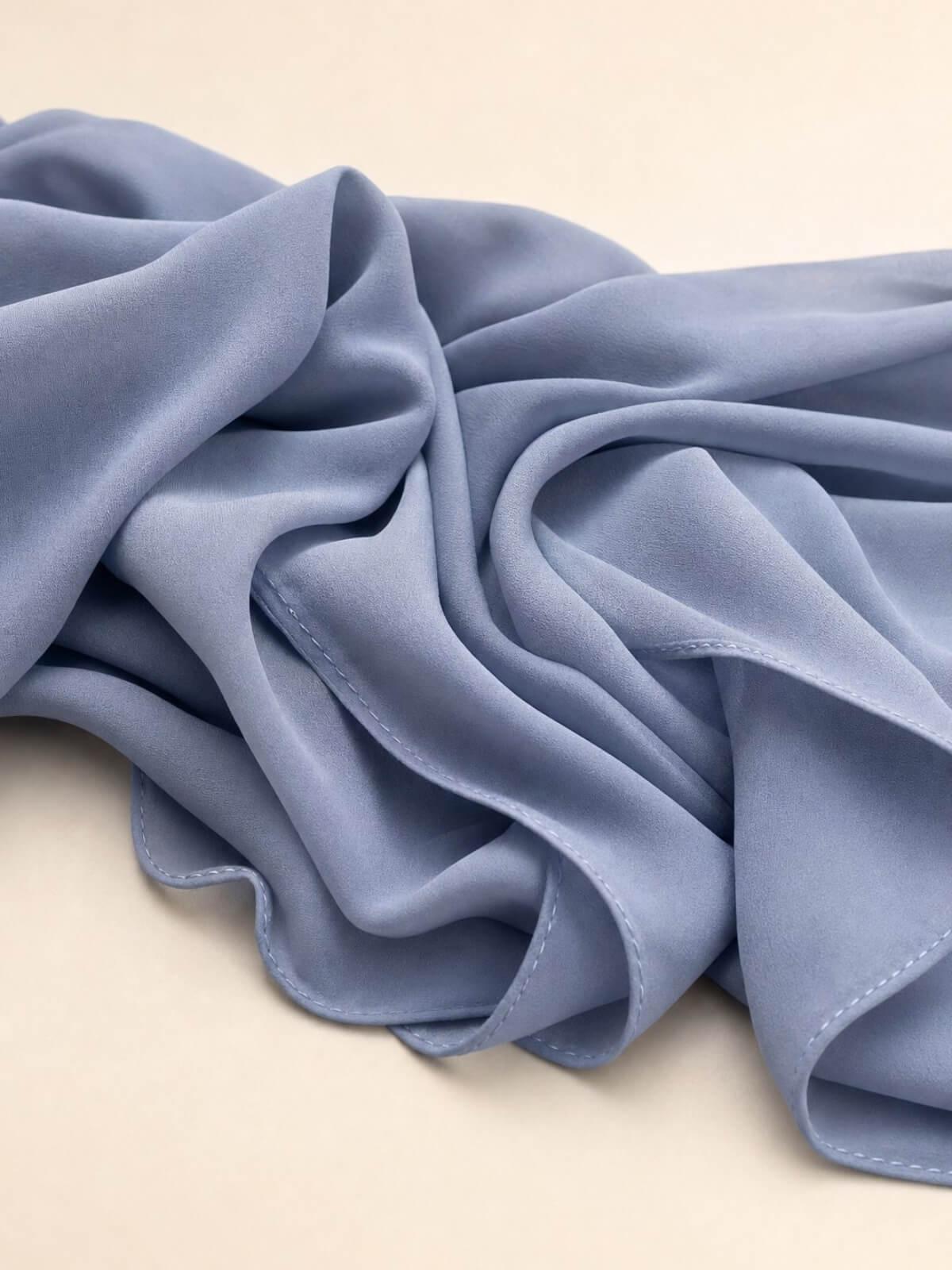 Luxury Chiffon Hijab-Dusty Blue