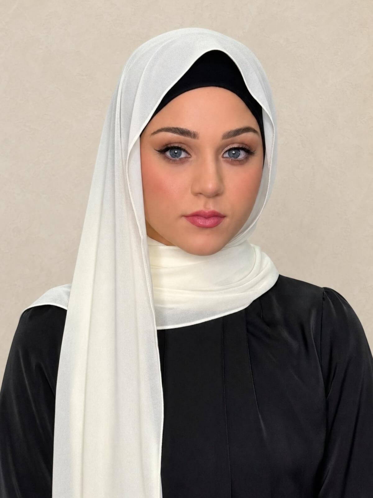 Classic Chiffon Hijab-Classic Ivory
