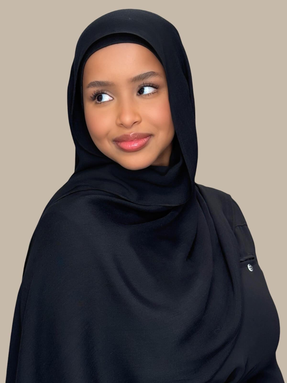 Cotton Modal Hijab-Black
