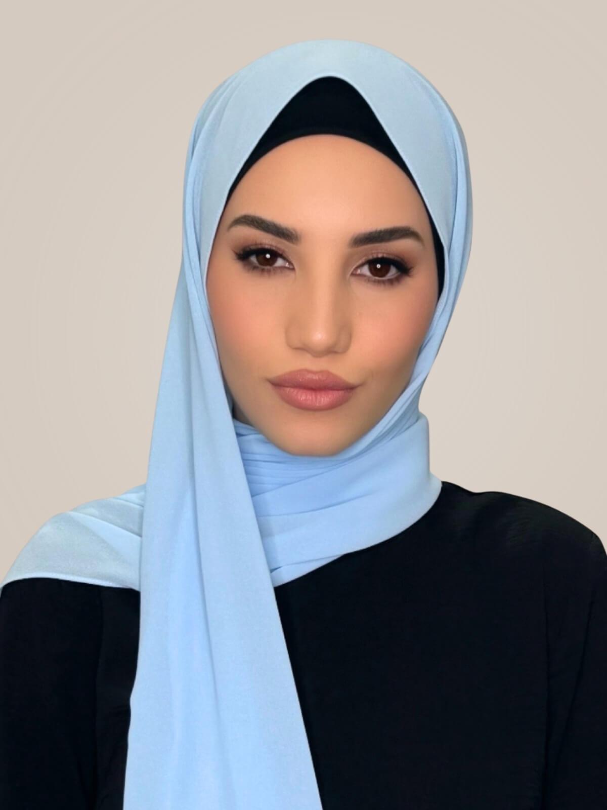 Classic Chiffon Hijab-Aqua