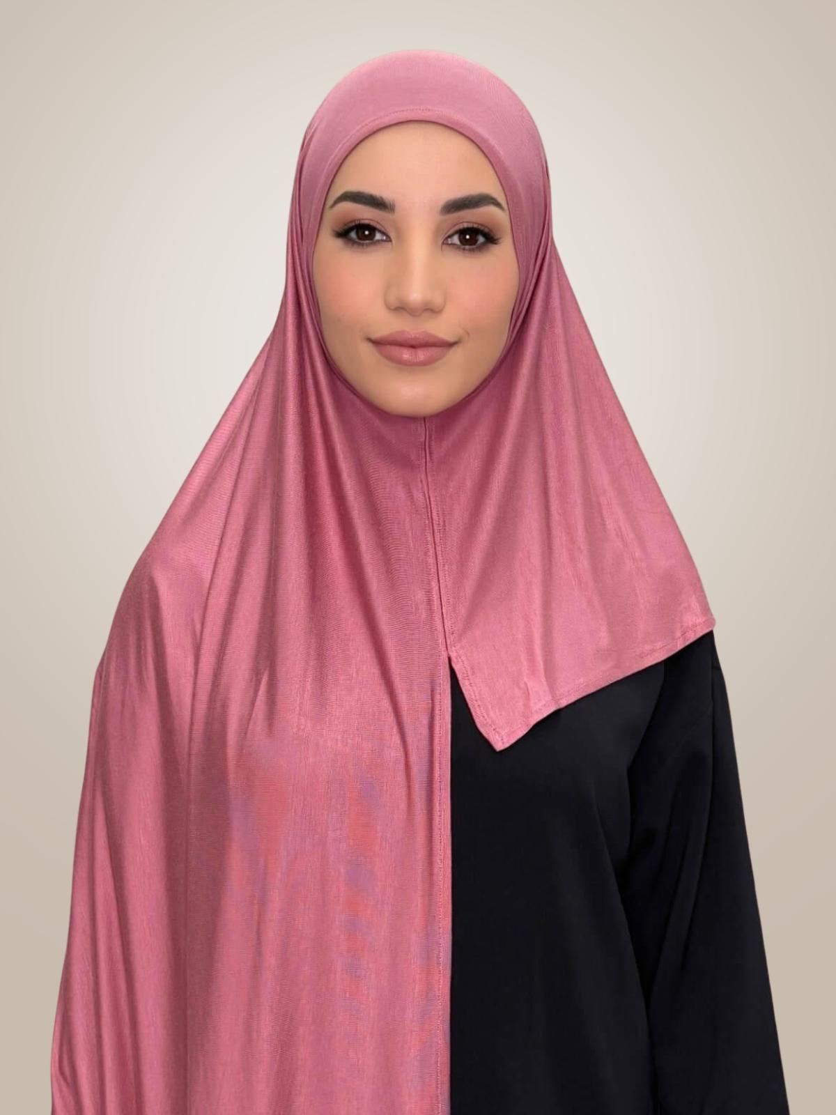 Pre-Sewn Jersey Hijab-Pale Rose
