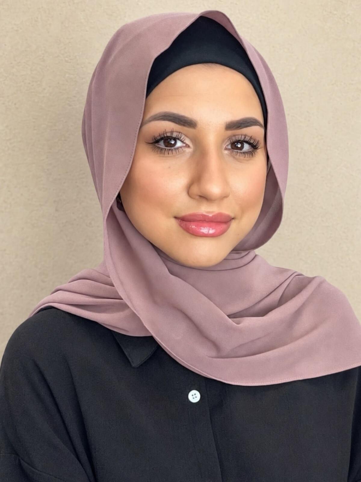 Classic Chiffon Hijab-Rose Taupe