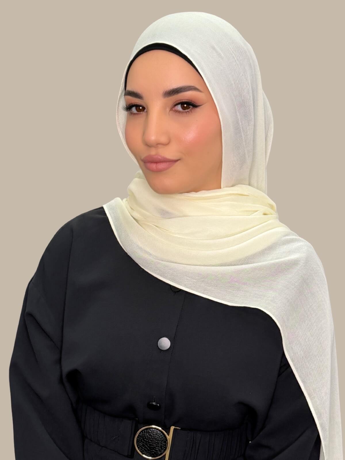 Cotton Modal Hijab-Lace