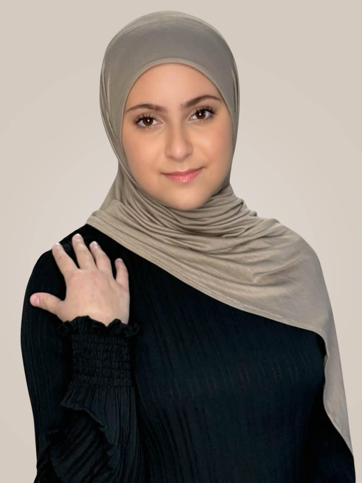 Modish Girl Pre-Sewn Jersey hijab-Desert