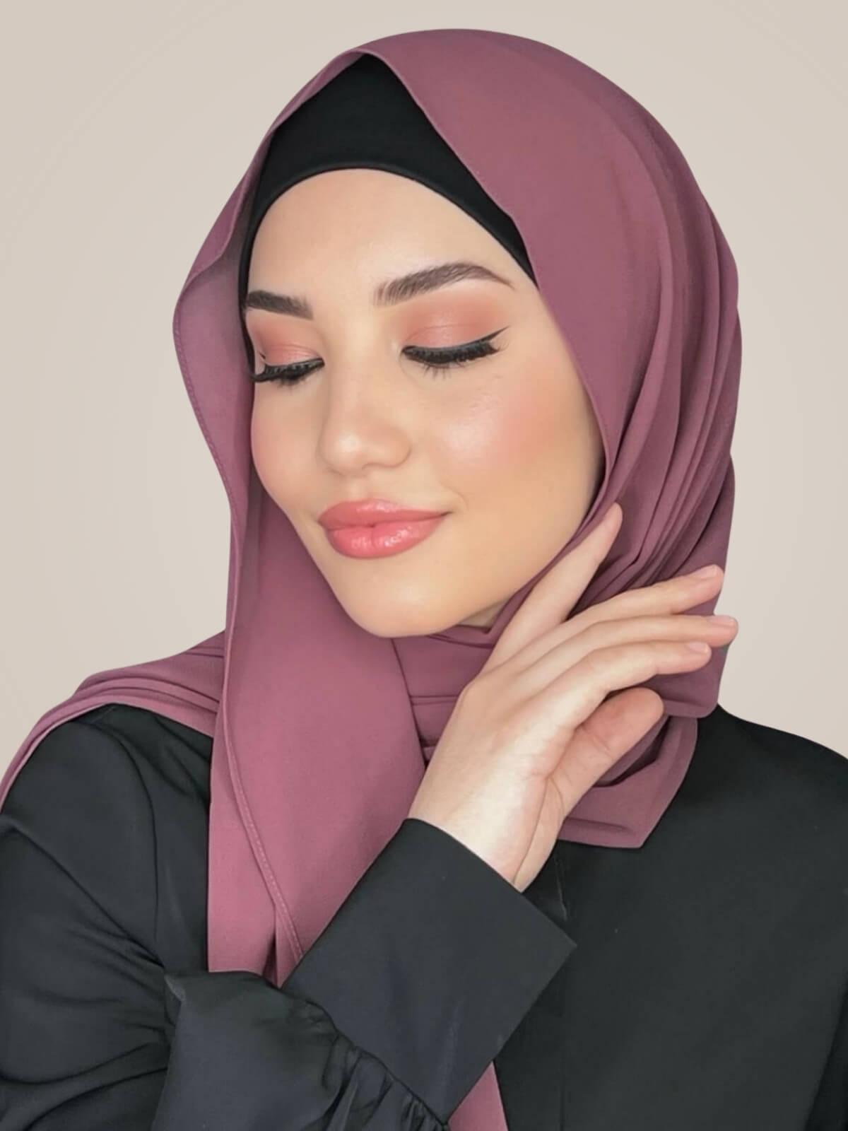 Classic Chiffon Hijab-Plum