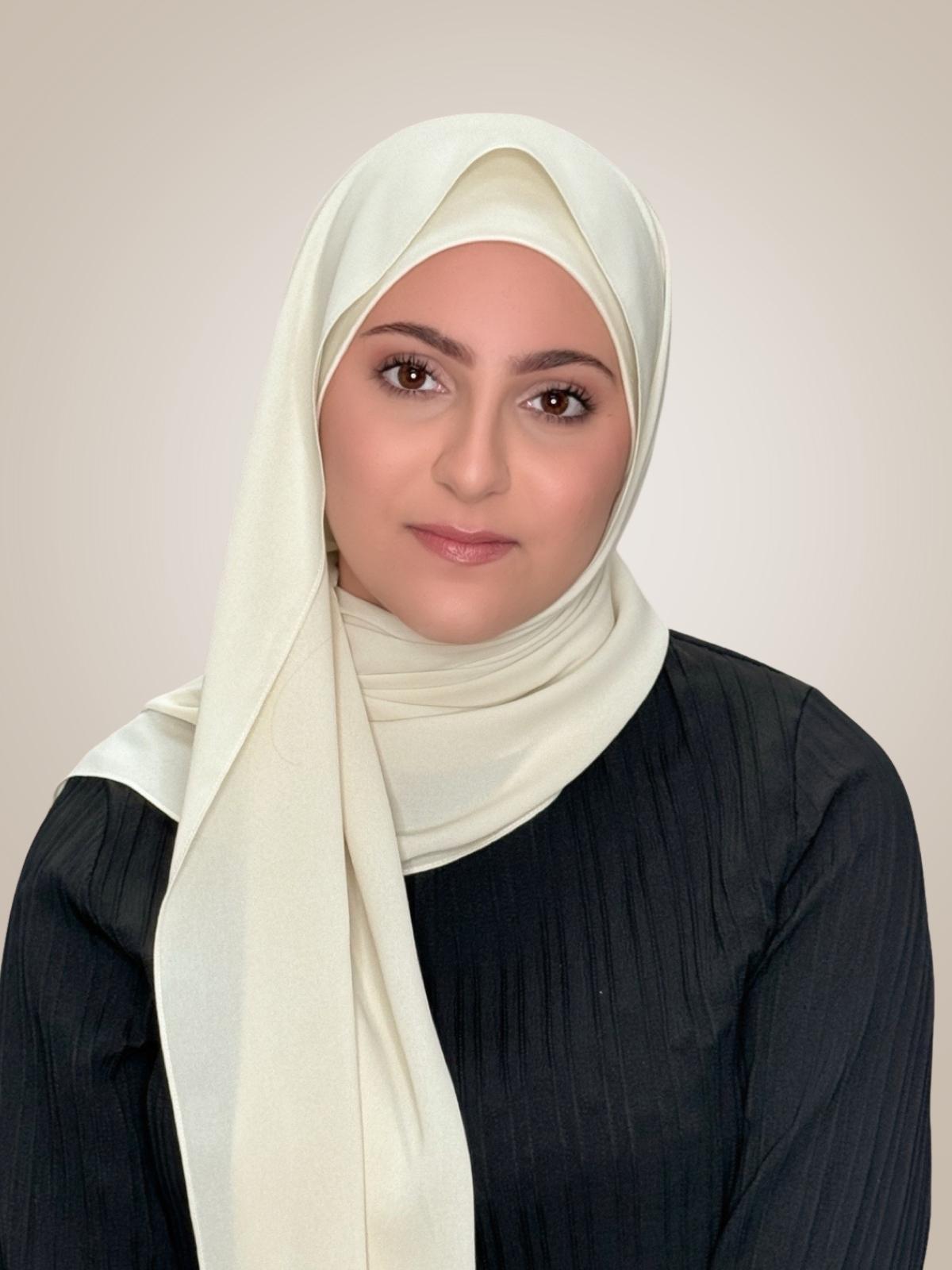 Modish Girl Matching Chiffon Hijab Set-Royal Beige
